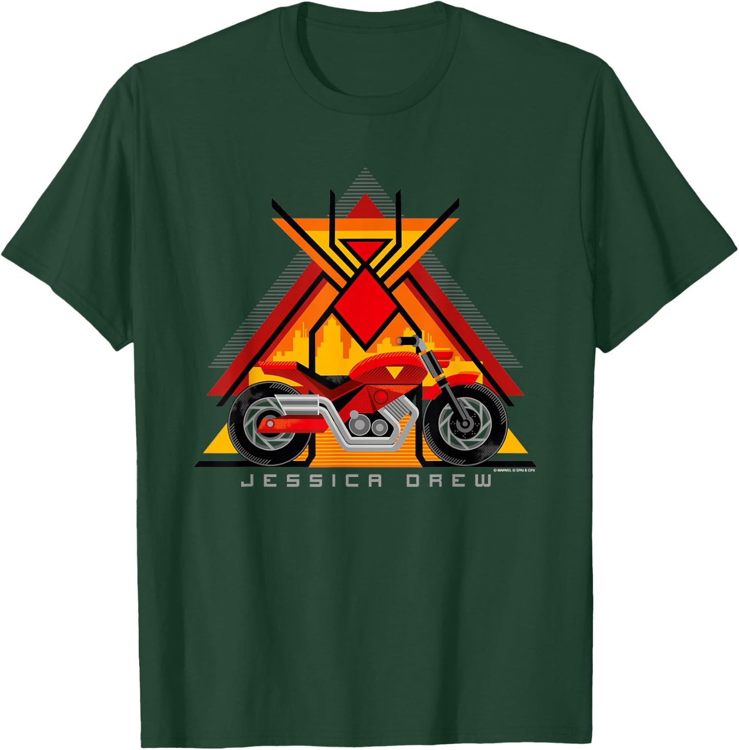 Marvel Spider-Man: Across the Spider-Verse Jessica Drew Bike T-Shirt - T-Shirt | Forest