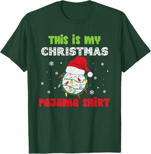 This Is My Christmas Pajama Golf Funny Christmas T-Shirt - T-Shirt | Forest
