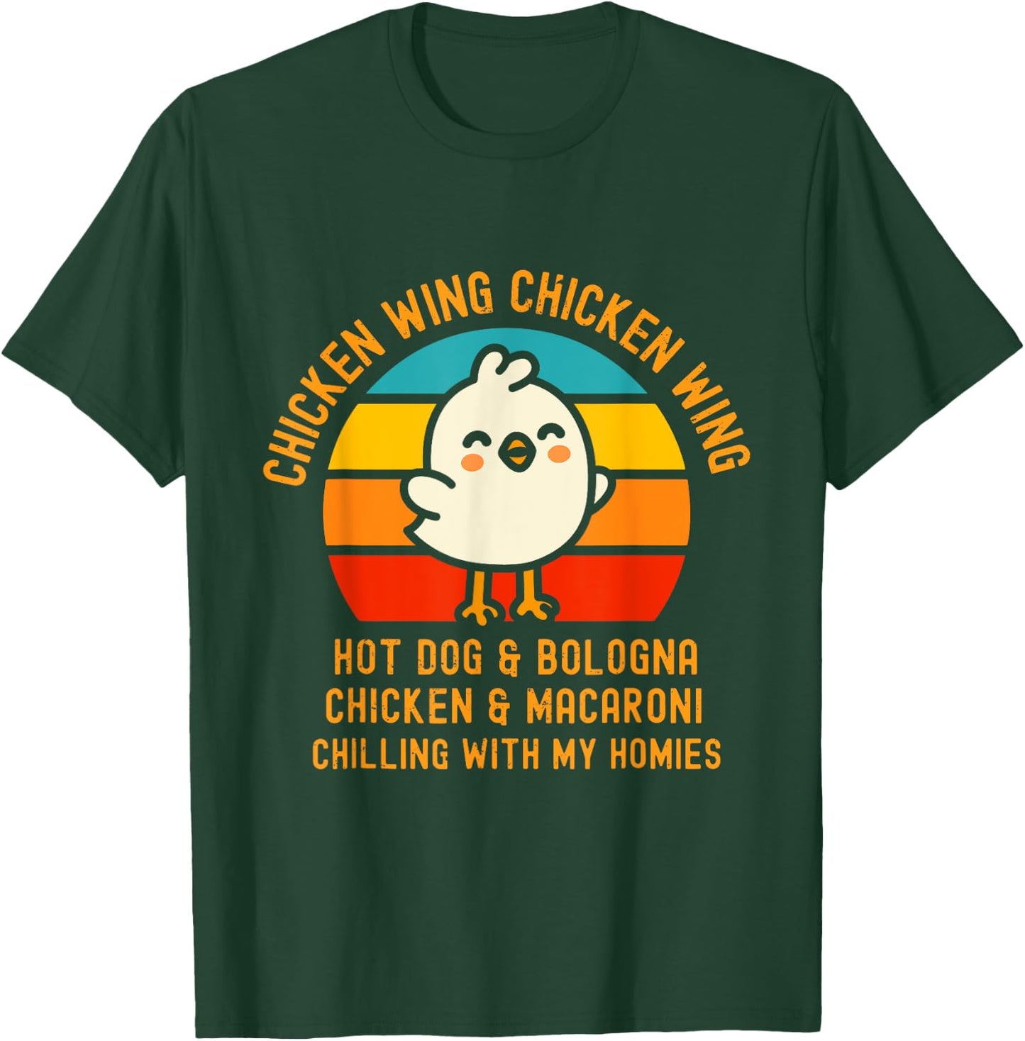 Chicken Wing Chicken Wing Hot Dog and Bologna Funny Toddler T-Shirt - T-Shirt | Forest