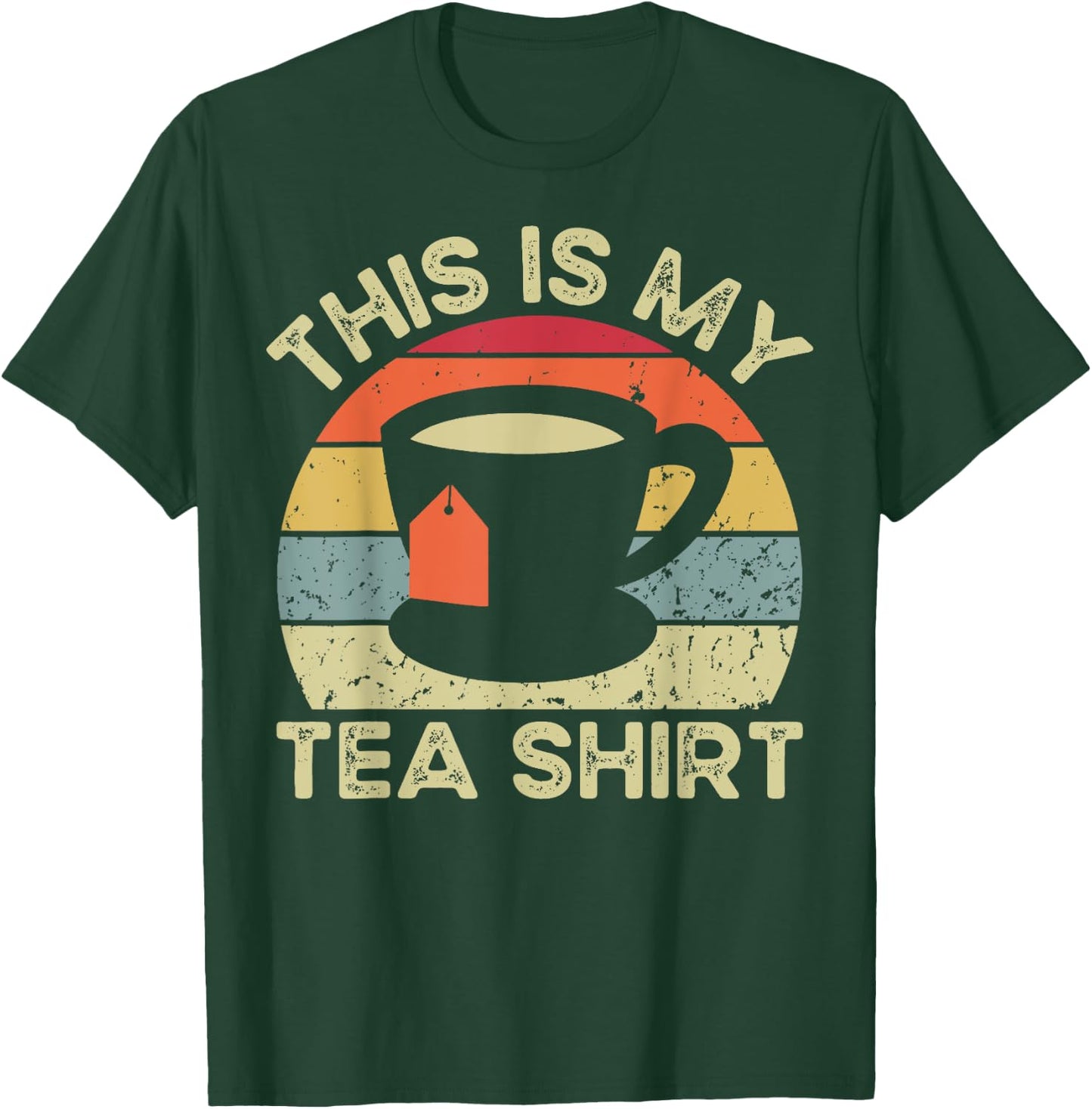 This Is My Tea Shirt Funny Tea Drinker Retro Vintage T-Shirt - T-Shirt | Forest