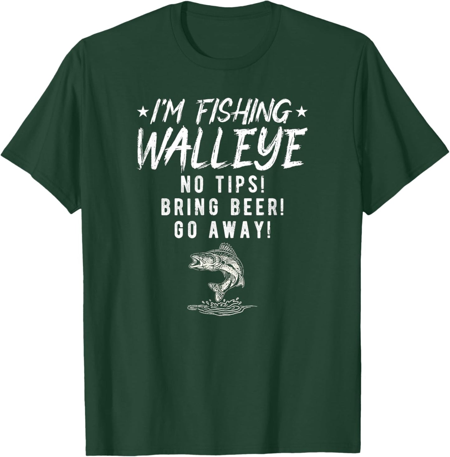 Walleye Fishing Men Funny Walleye T-Shirt - T-Shirt | Forest
