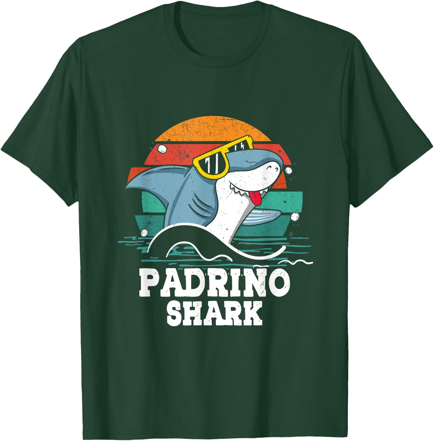 Grandpa Daddy Padrino Shark Spanish God-father Vintage Jaws T-Shirt - T-Shirt | Forest