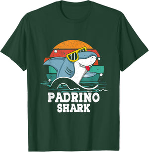 Grandpa Daddy Padrino Shark Spanish God-father Vintage Jaws T-Shirt - T-Shirt | Forest