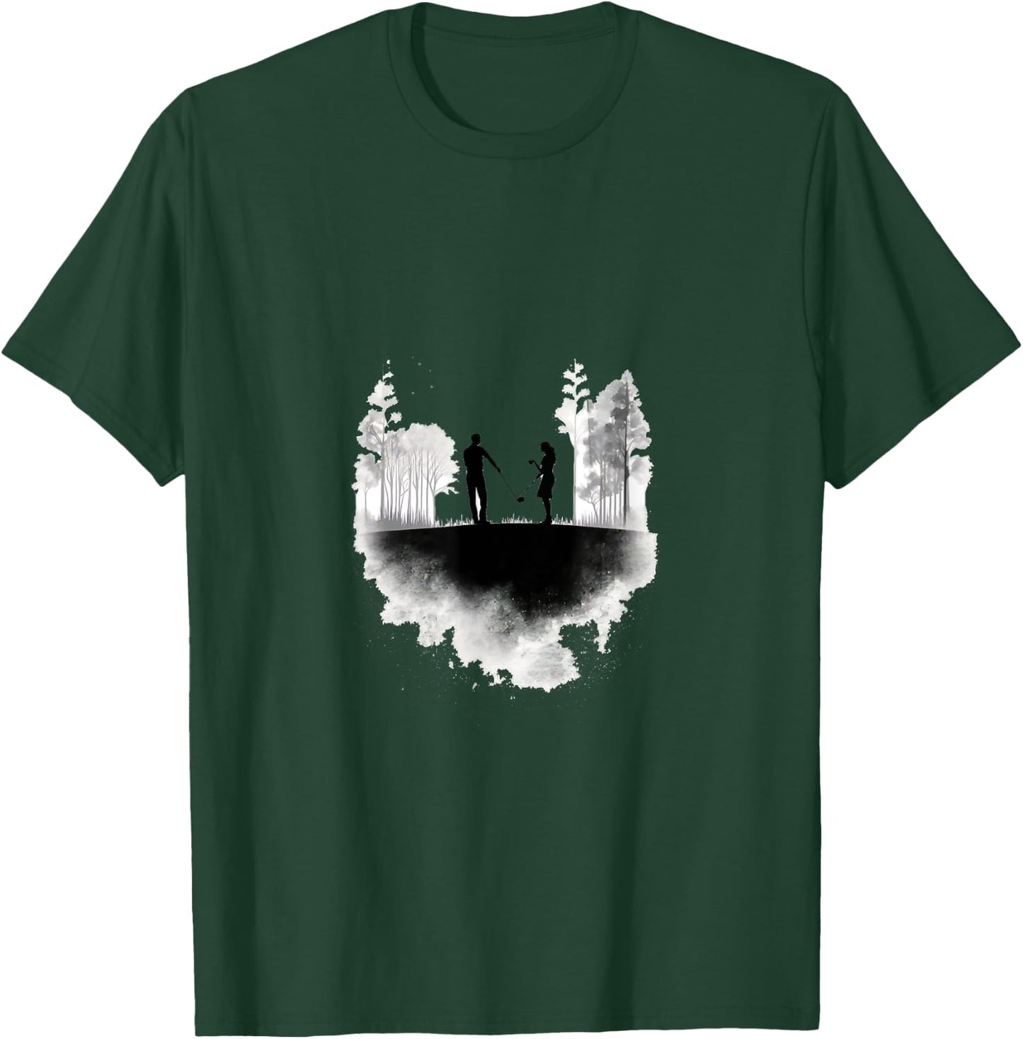 Golfer Couple Golf Player Golfing Couples Matching T-Shirt - T-Shirt | Forest