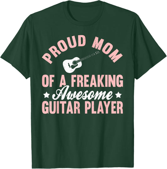 Guitar Player Electronic Rock Guitarist Acoustic Mom Mother T-Shirt - T-Shirt | Forest