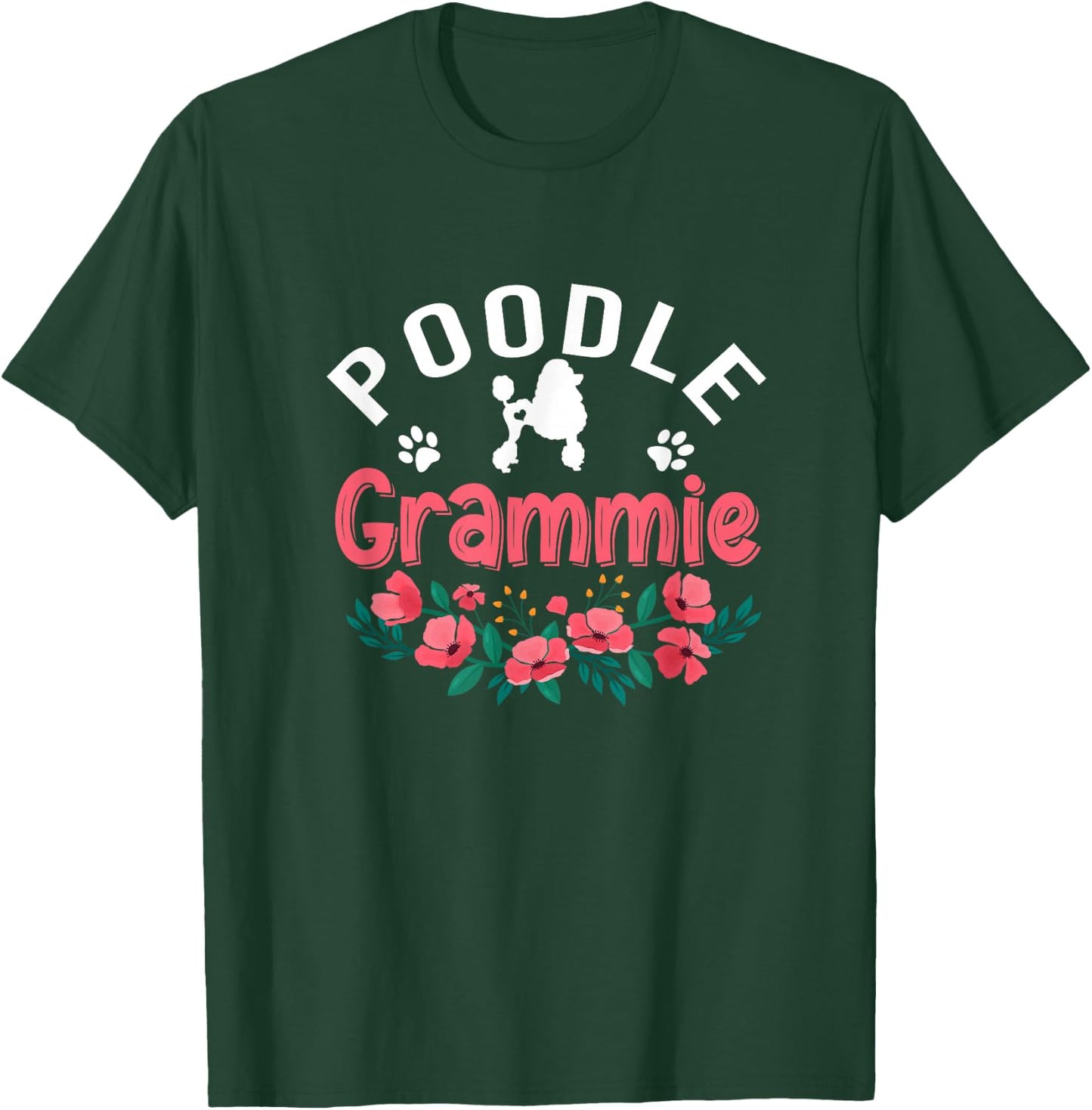 Poodle Grammie Dog Gifts Women Poodle Dog Lover Christmas T-Shirt - T-Shirt | Forest