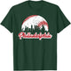 Vintage Philadelphia Skyline Retro Philly Cityscape T-Shirt - T-Shirt | Forest
