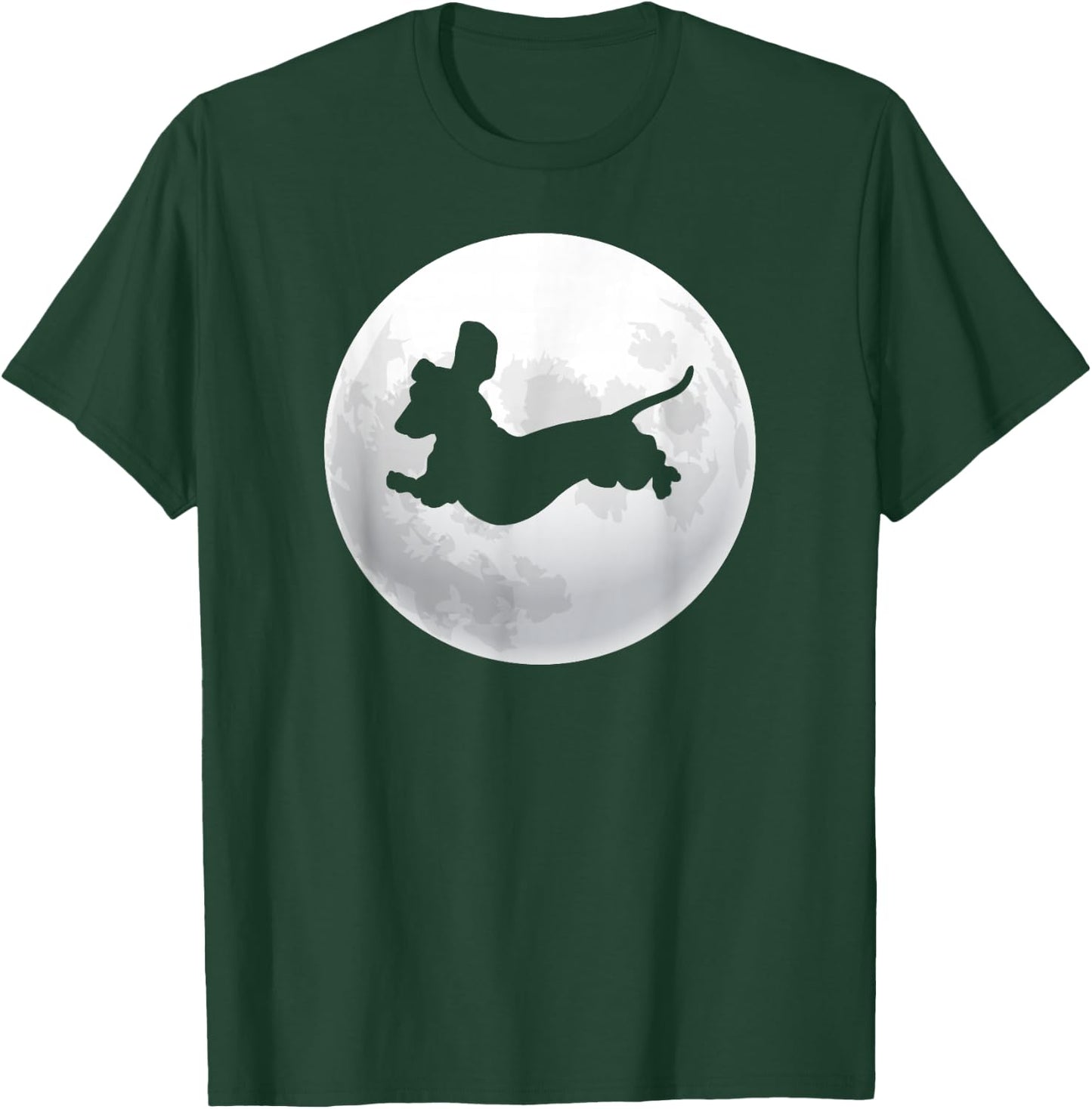 Dachshund Dachshund Silhouette Dog Retro Moon T-Shirt - T-Shirt | Forest