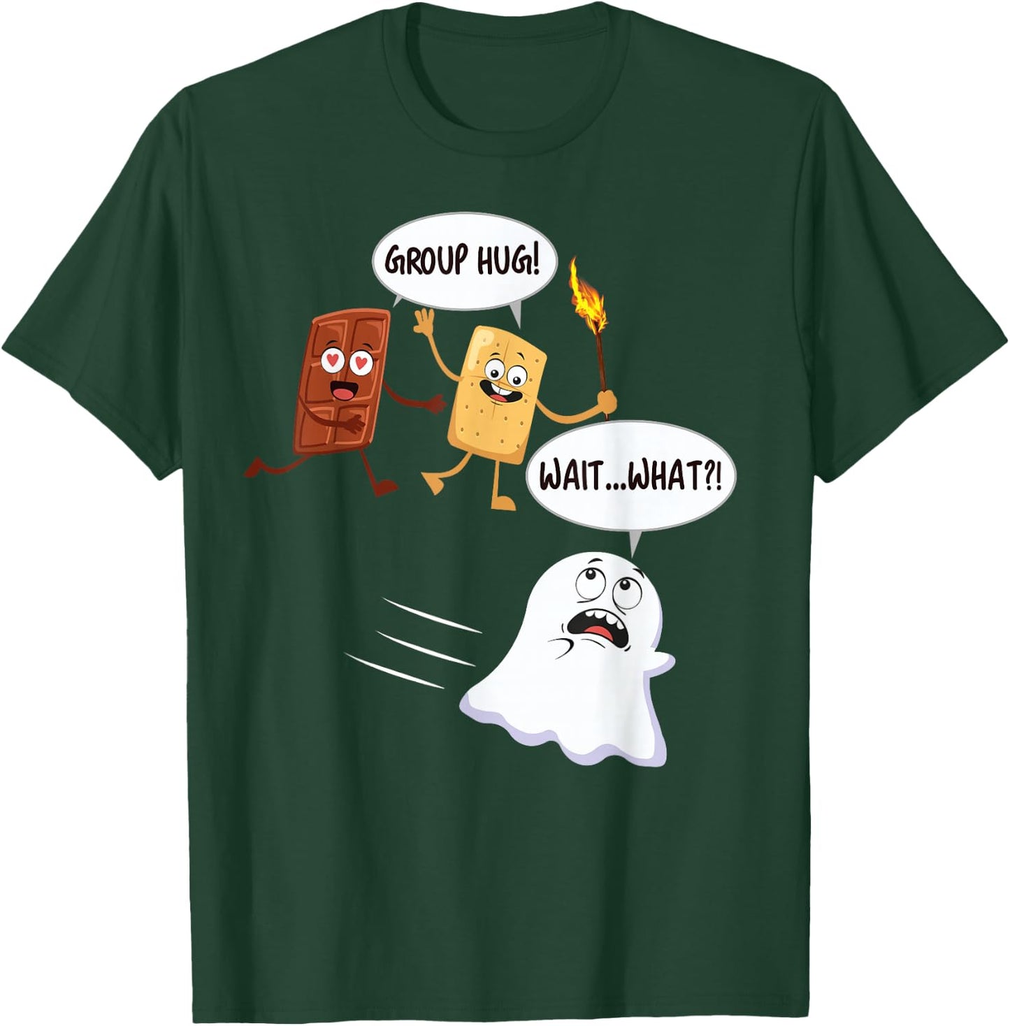 Funny Halloween Camping Smores S'mores Marshmallow Ghost T-Shirt - T-Shirt | Forest