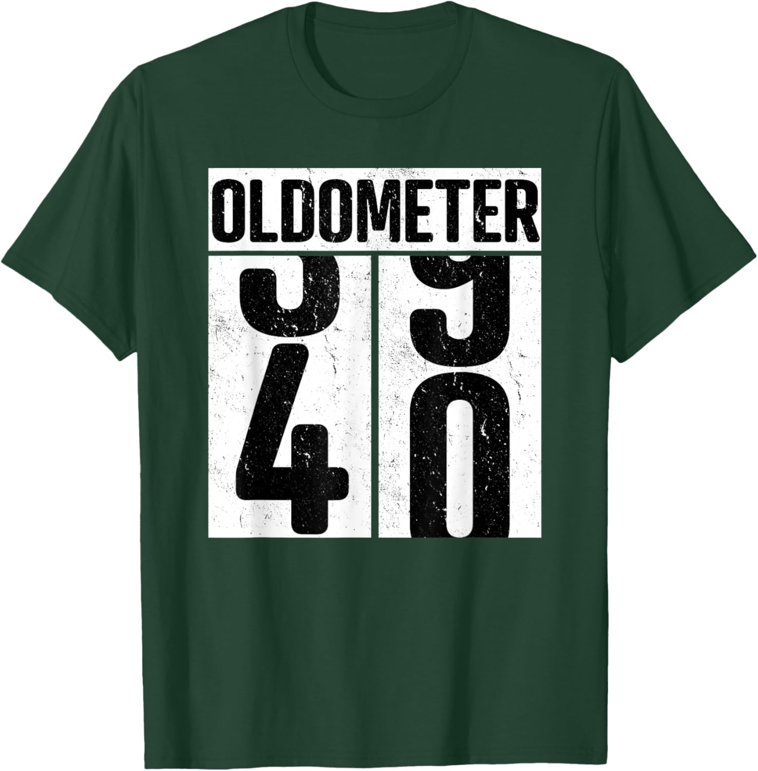 Oldometer 40 - 40th Birthday Oldometer T-Shirt - T-Shirt | Forest
