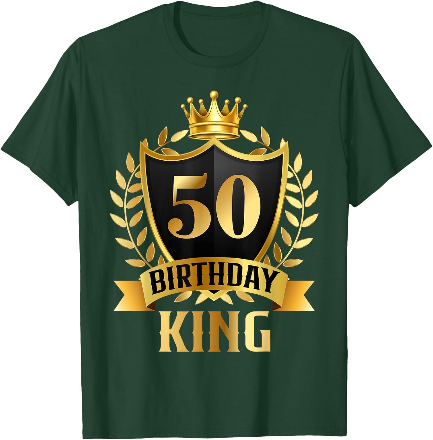 50 Yrs Old Birthday King Cool 50th B-Day Awesome Funny T-Shirt - T-Shirt | Forest