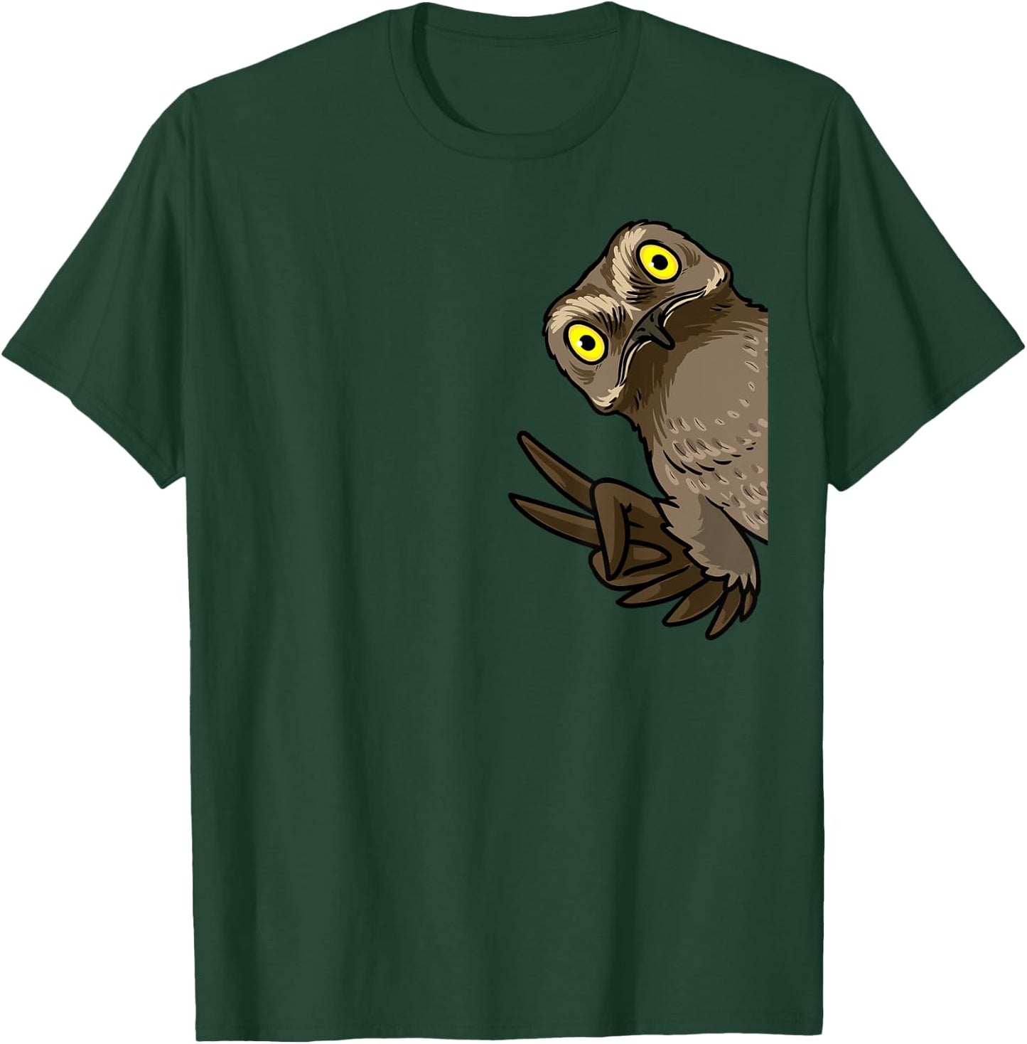 Luvevepotootha Potoo Bird From Side Birder Birding - -Adults/Kids - Black - Small - Short Sleeve - Modern Animal Print - Cartoon Potoo Graphic T-Shirt - T-Shirt | Forest