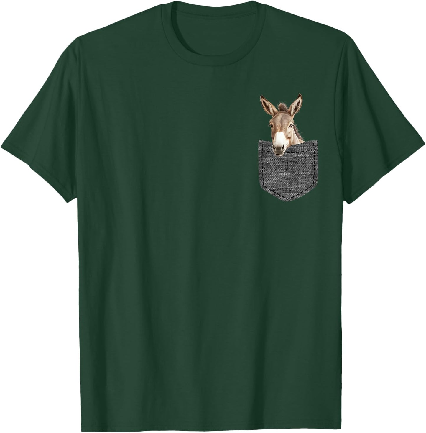 Donkey in Pocket T-Shirt - T-Shirt | Forest