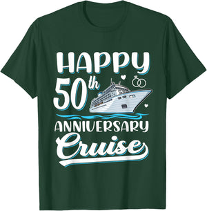 Happy 50th Anniversary Cruise Wedding 50 Years Old Couples T-Shirt - T-Shirt | Forest