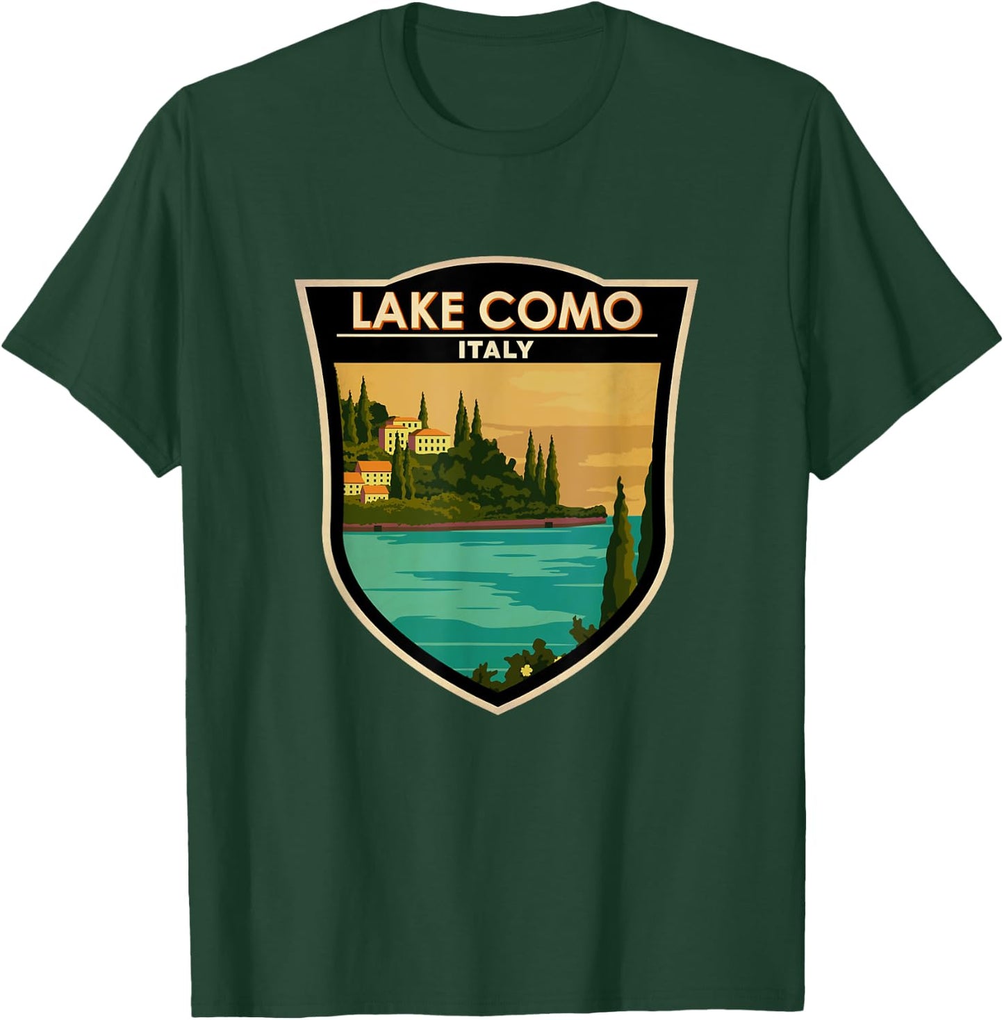 Lake Como Vacation Italy Vintage T-Shirt - T-Shirt | Forest