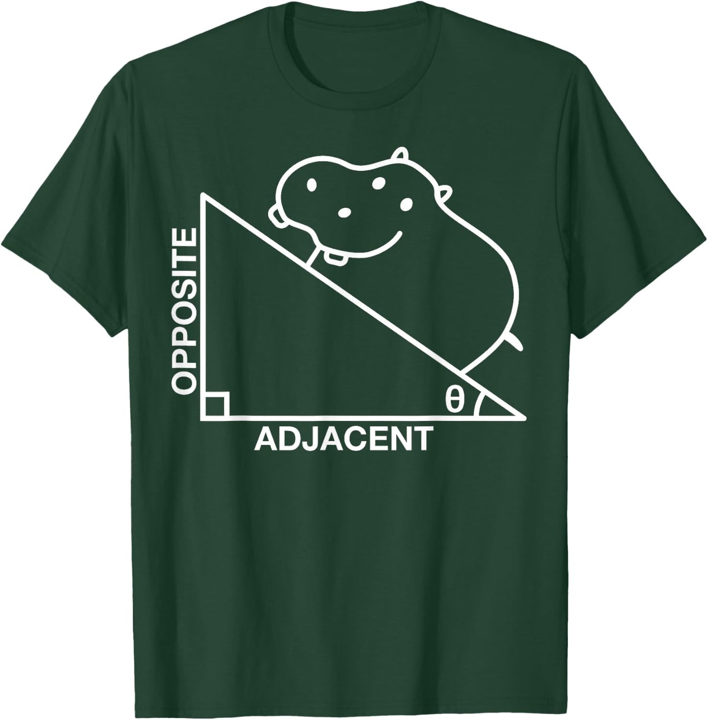 Nerdy Funny Hippotenuse Hypotenuse Hippopotamus Math Teacher T-Shirt - T-Shirt | Forest