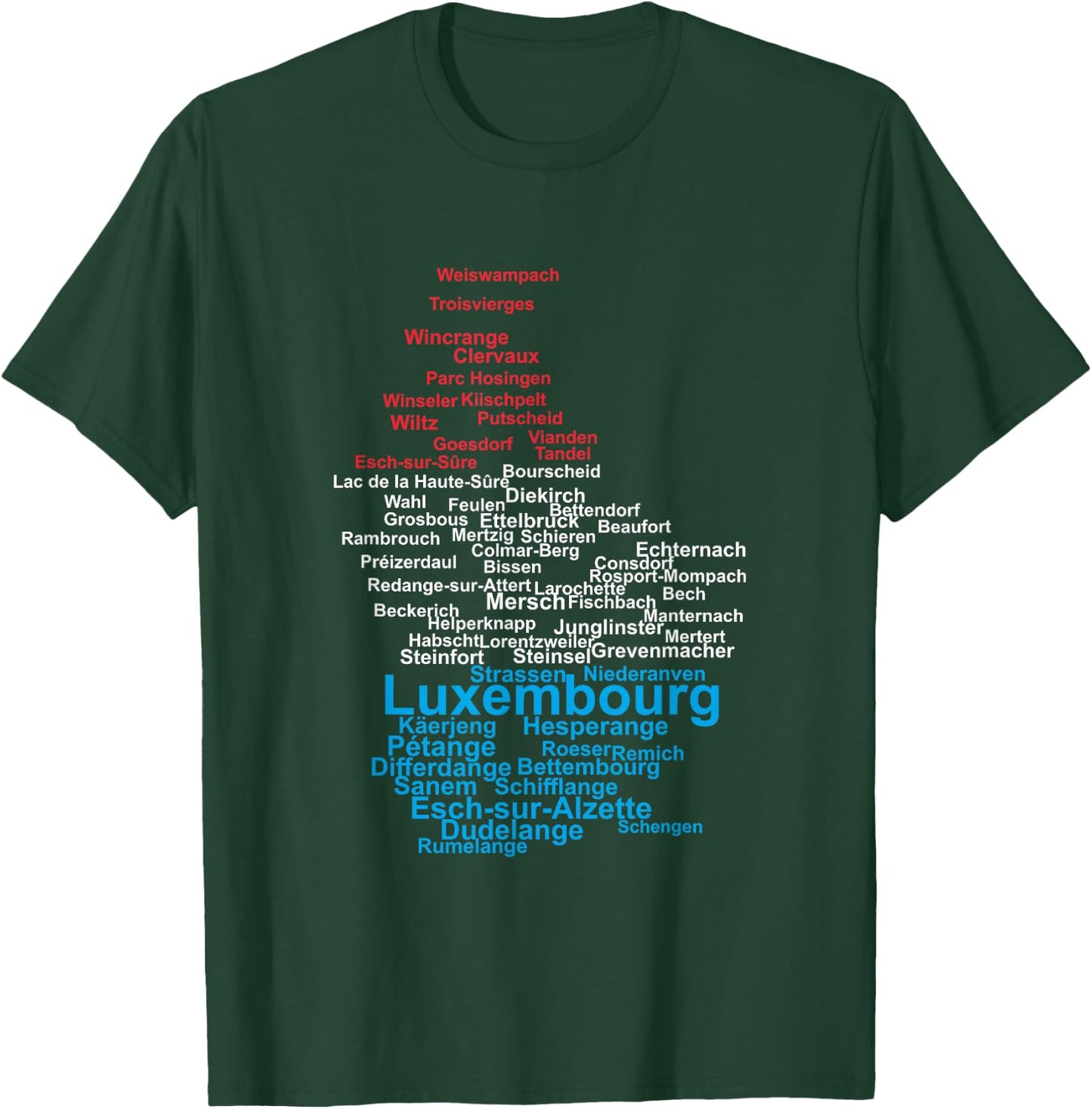 Luxembourg Flag, Luxembourg Outline Luxembourger, Luxembourg T-Shirt - T-Shirt | Forest