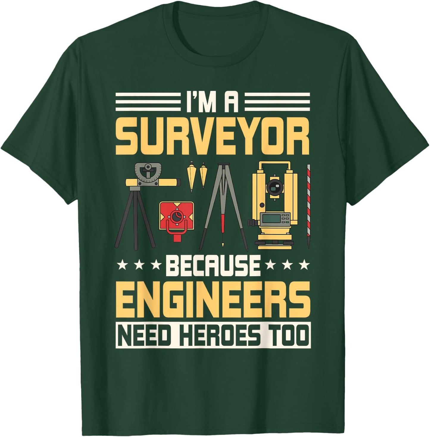 Land Recorder Technician Cartogropher Surveyor Surveying T-Shirt - T-Shirt | Forest