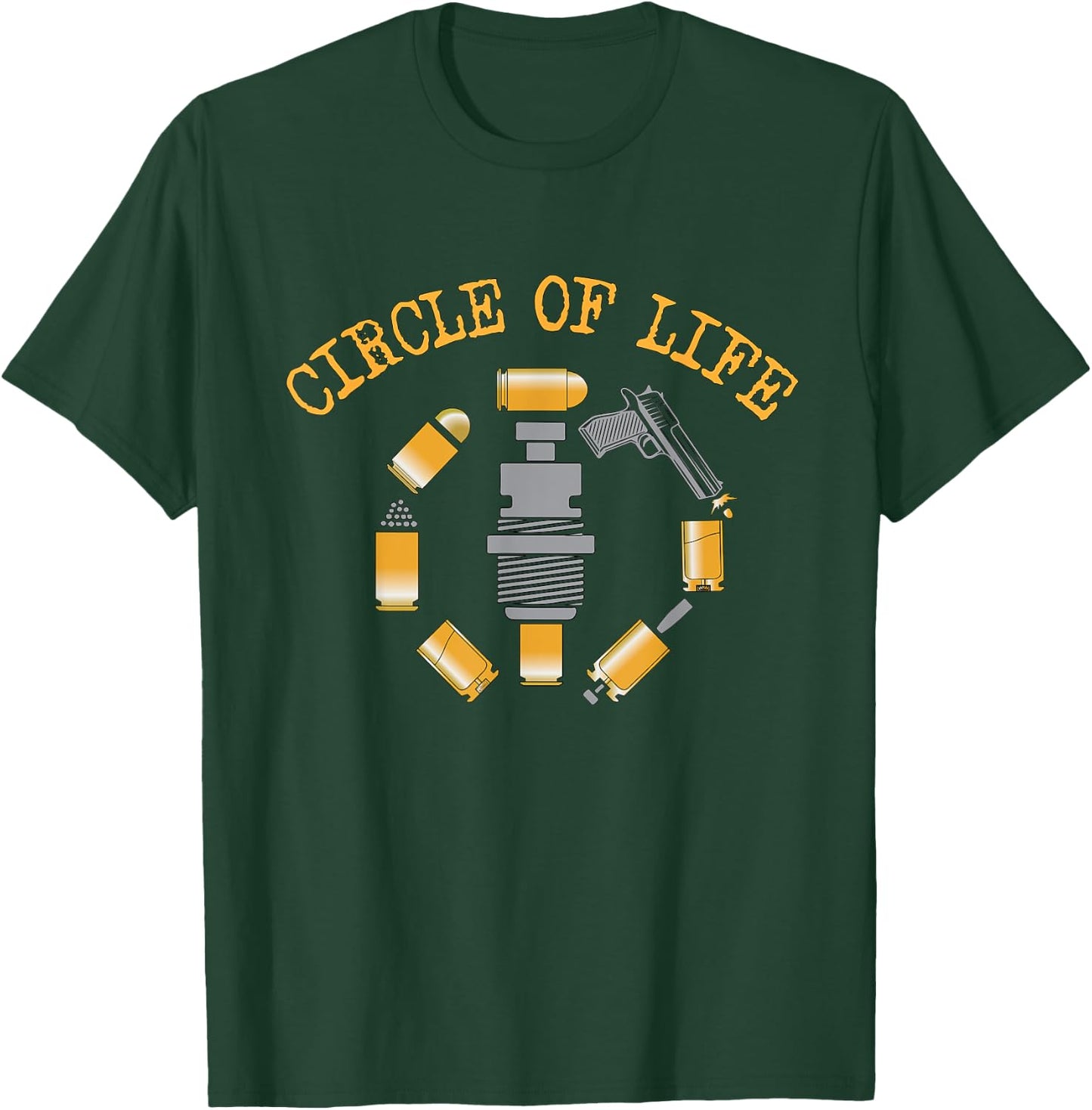 Ammo Reloader Process Circle of Life - Reloading T-Shirt - T-Shirt | Forest