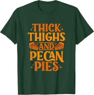 SHIRTSIDE Pecan Pie Thanksgiving , Black, Small T-Shirt - T-Shirt | Forest