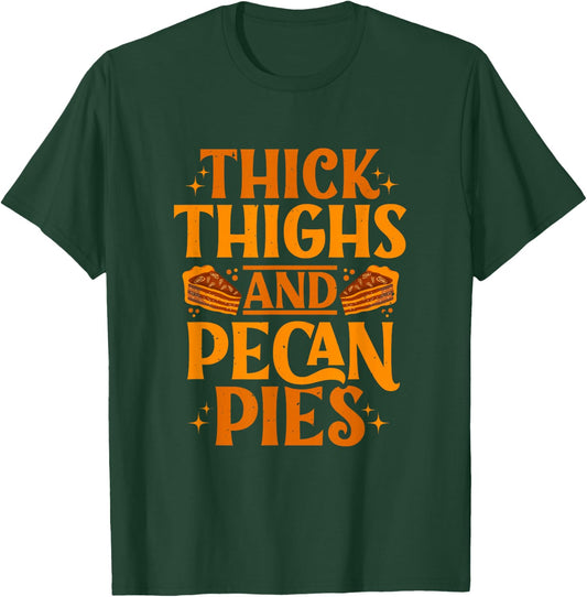 SHIRTSIDE Pecan Pie Thanksgiving , Black, Small T-Shirt - T-Shirt | Forest