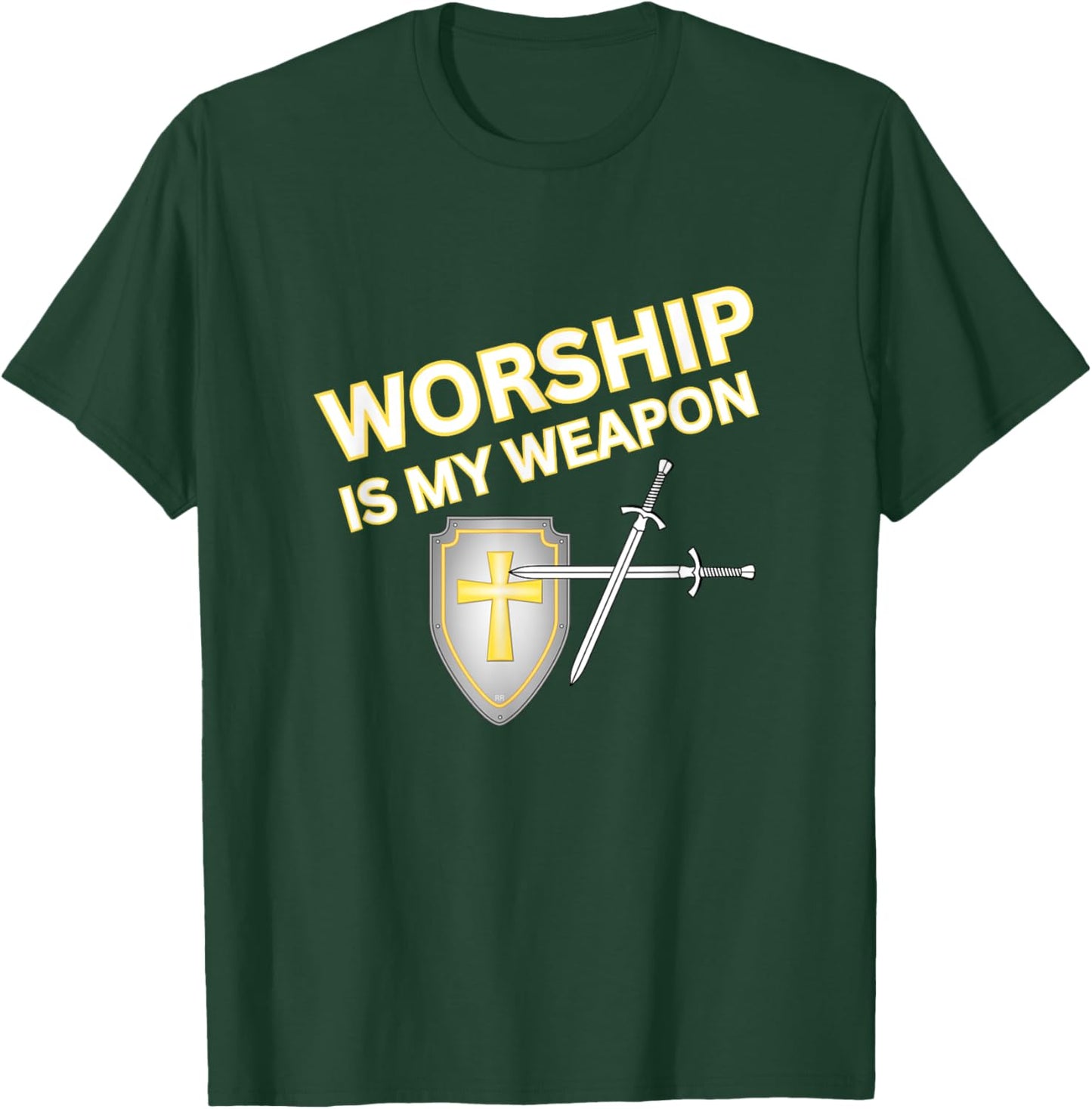 WORSHIP IS MY WEAPON Jesus Followers T-Shirt - T-Shirt | Forest