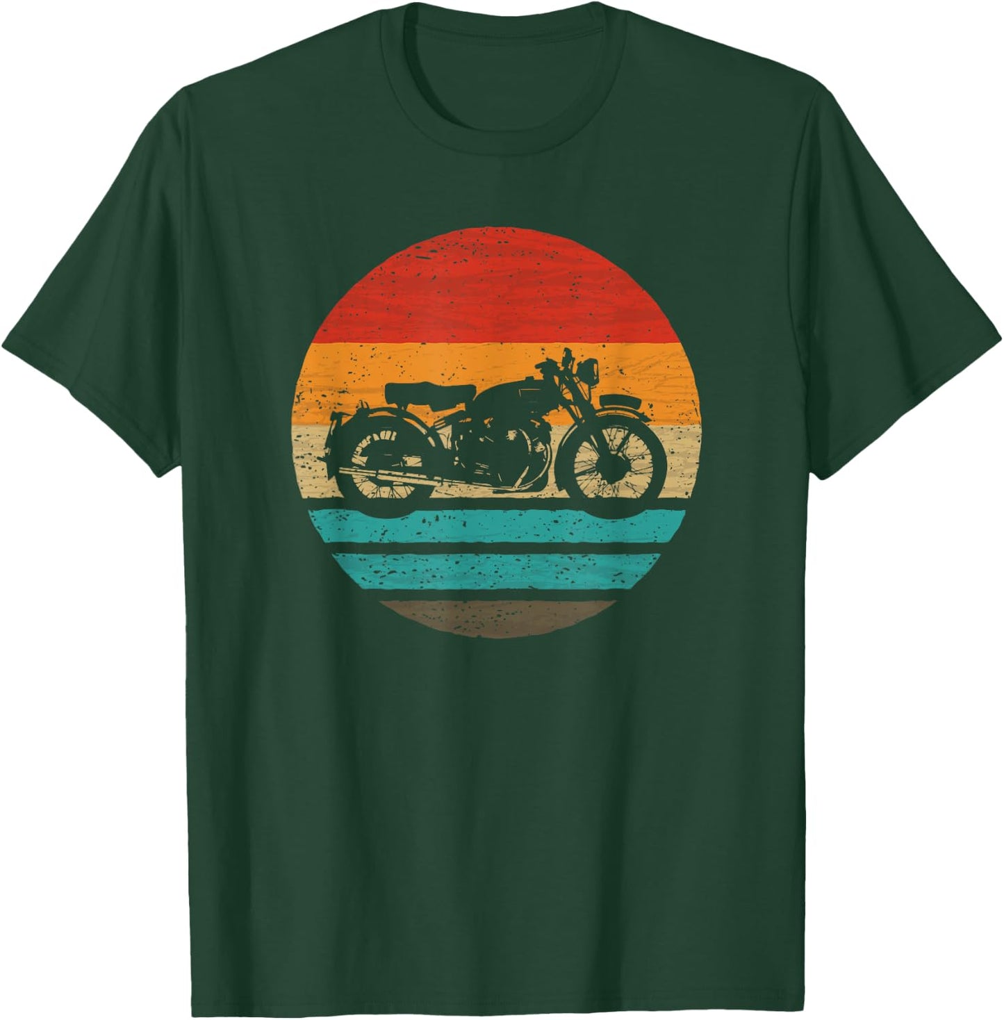 Motorcycle Retro Style Vintage T-Shirt - T-Shirt | Forest