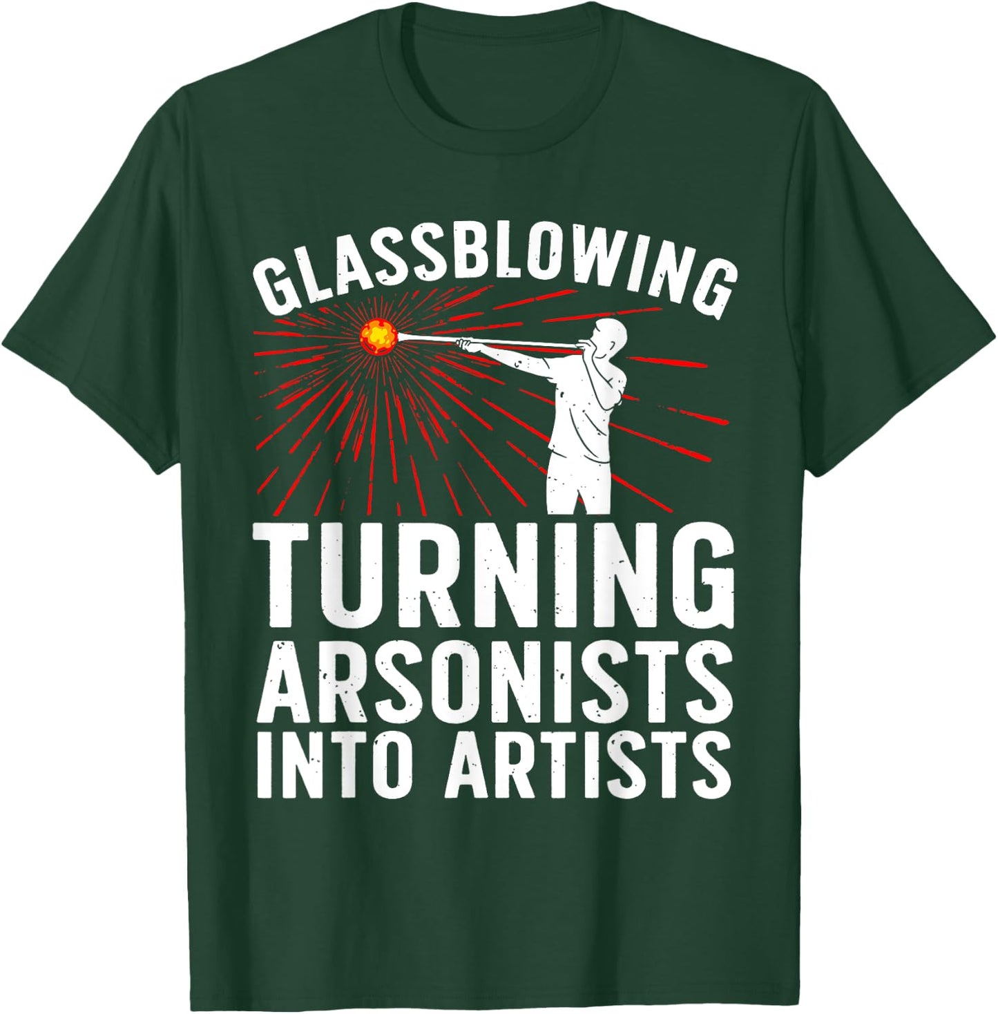 Funny Glass Blowing Art Women Glassblower Tool Lover T-Shirt - T-Shirt | Forest