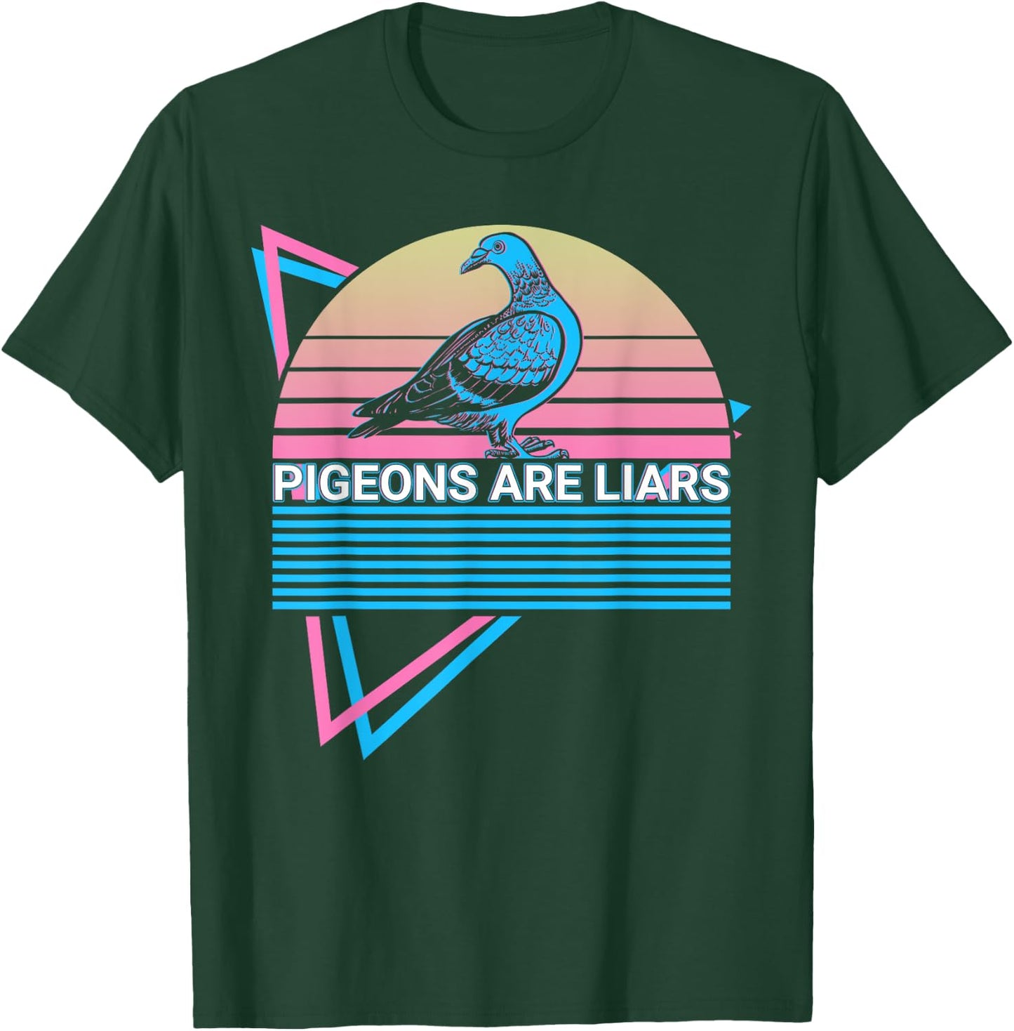 Pigeons Are Liars Pigeons Are Liars Retro T-Shirt - T-Shirt | Forest