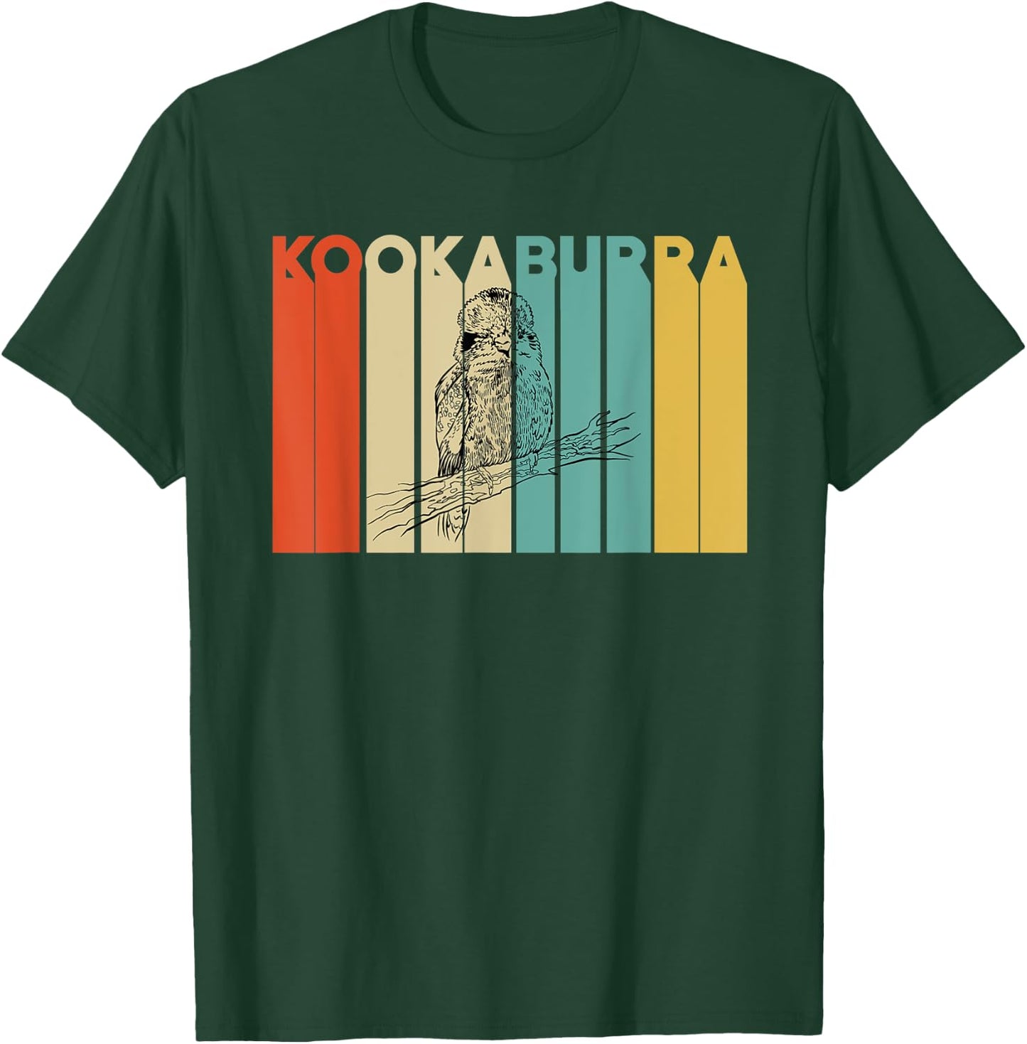 Retro Kookaburra Apparel Australia Birds Love Birding T-Shirt - T-Shirt | Forest