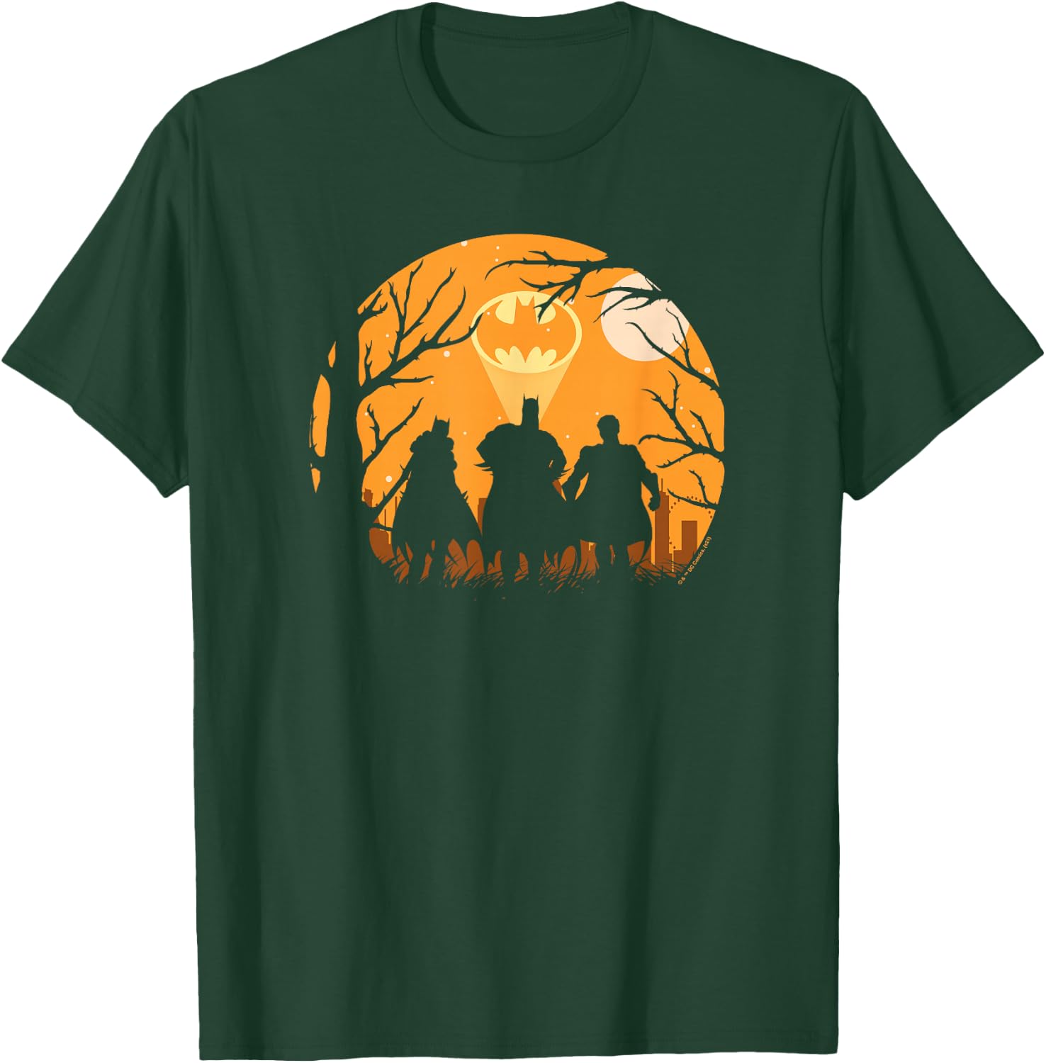 DC Comics Batman Halloween Logo Group Shot T-Shirt - T-Shirt | Forest