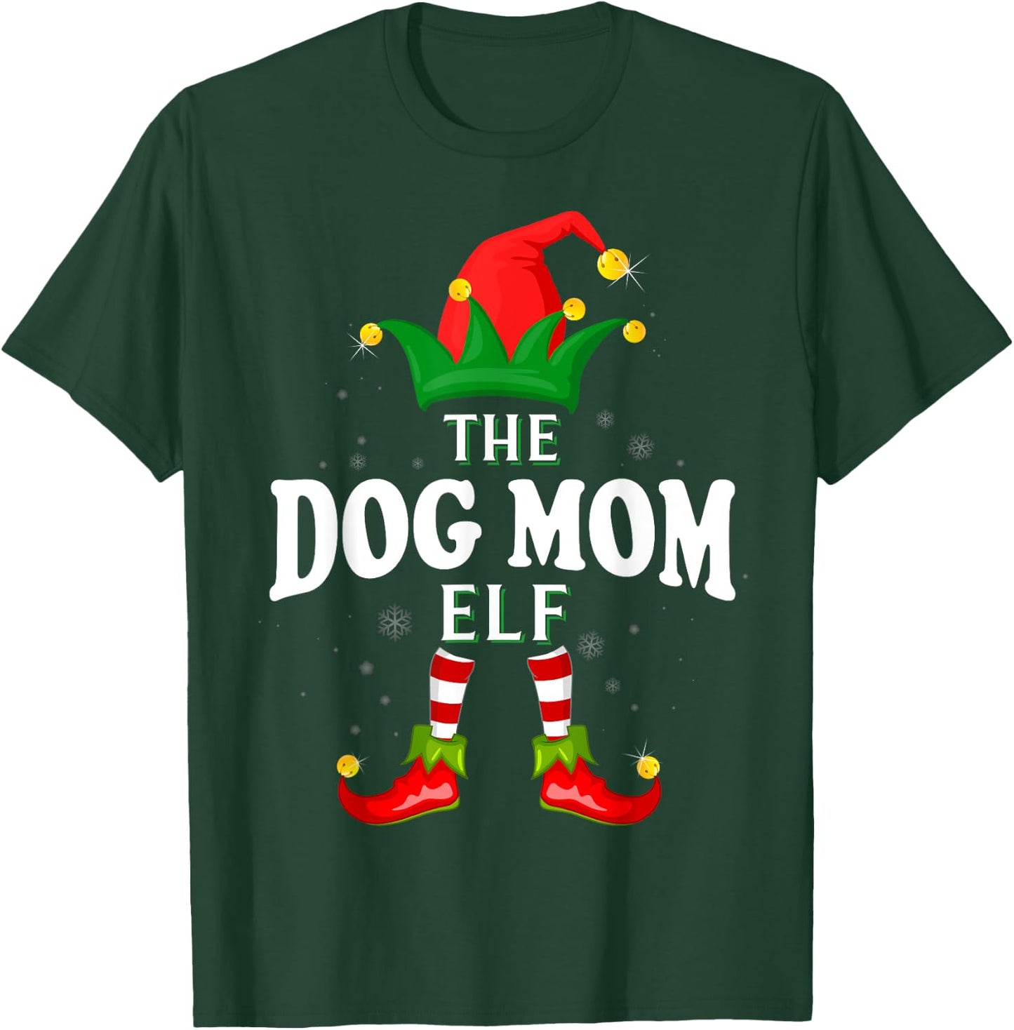 Xmas Dog mom Elf Family Matching Christmas Pajama T-Shirt - T-Shirt | Forest
