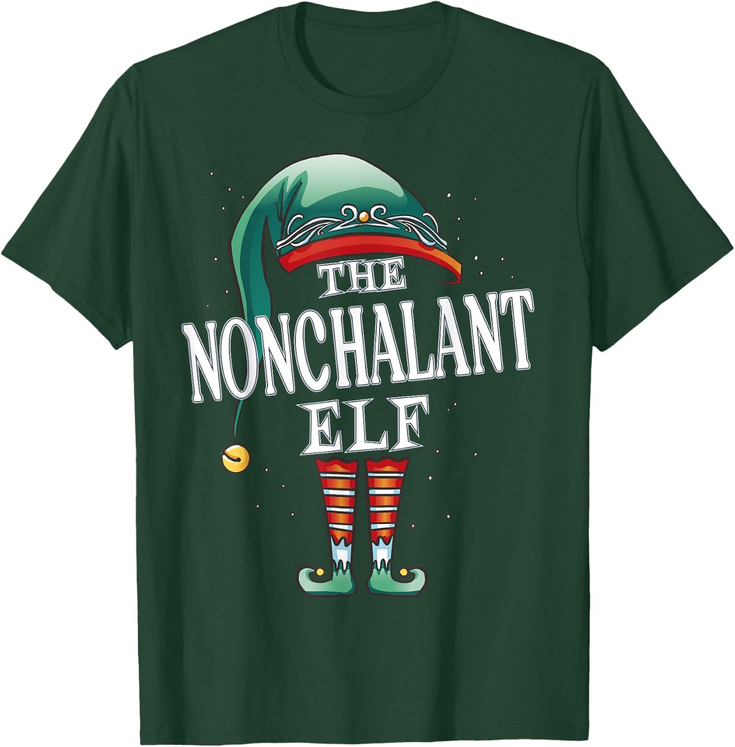 Nonchalant Elf Christmas Group Xmas Pajama Party T-Shirt - T-Shirt | Forest