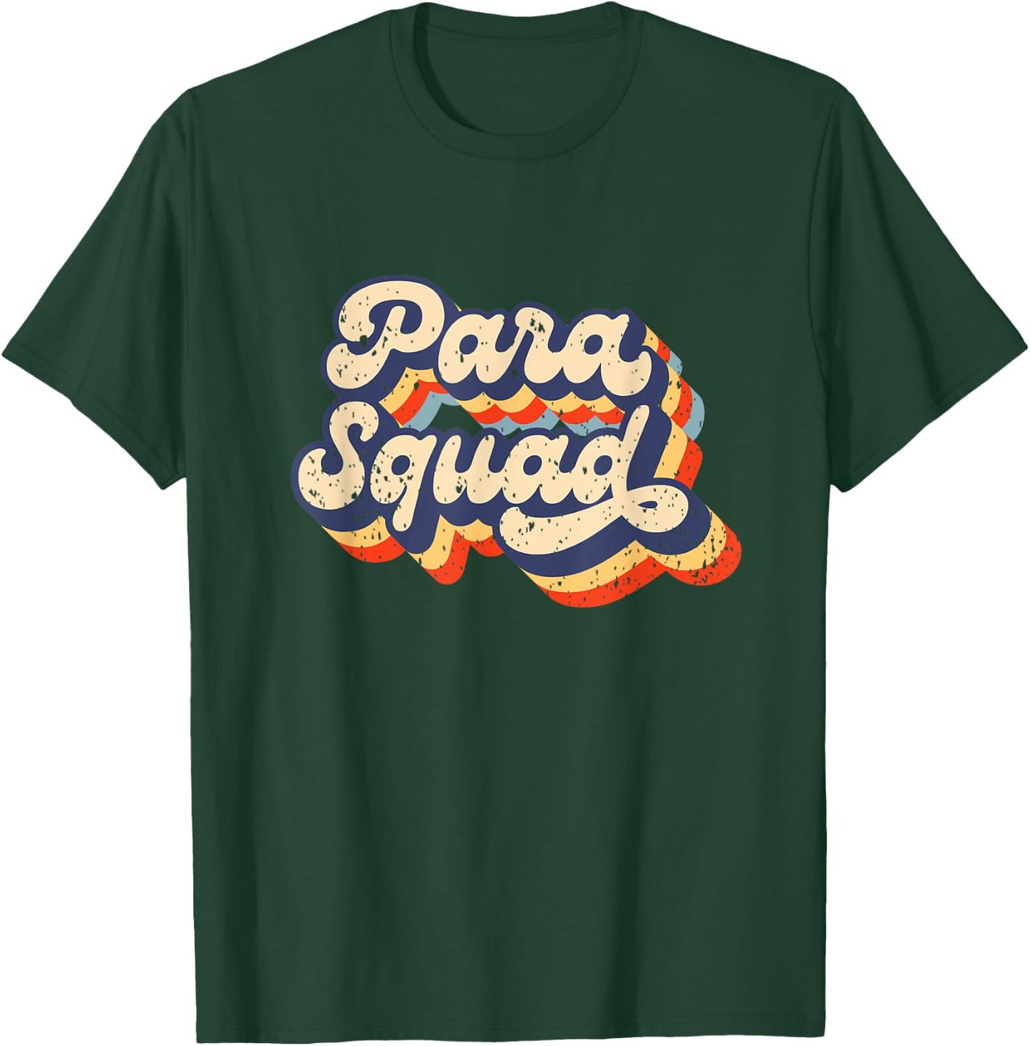 Para Squad Teacher Paraprofessional Life Para pro Retro Women Girls Kids T-Shirt - T-Shirt | Forest