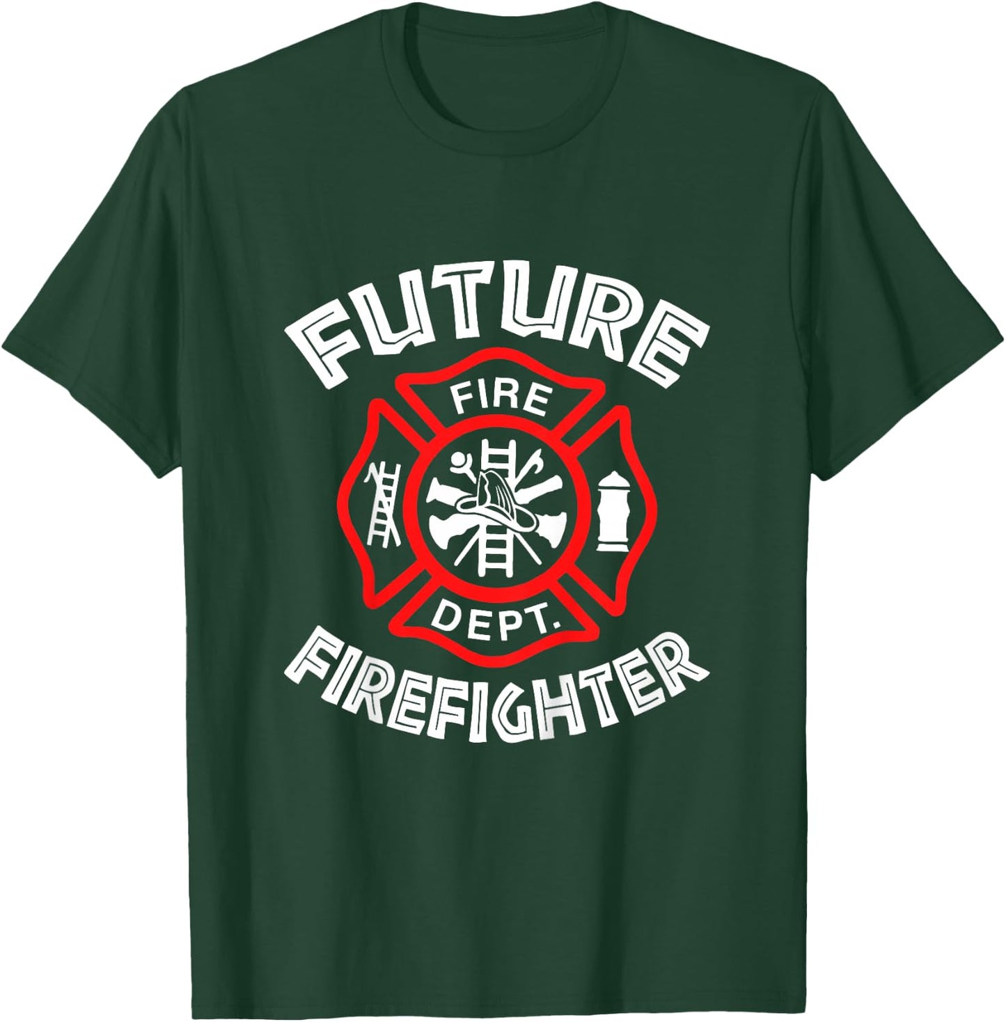 Future Firefighter Boy Firemen Toddler Fire Fighter T-Shirt - T-Shirt | Forest