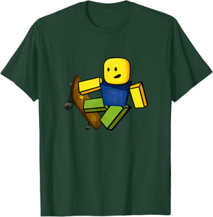 Blox Noob Skater | Funny Meme Gaming Gift Gamers T-Shirt - T-Shirt | Forest