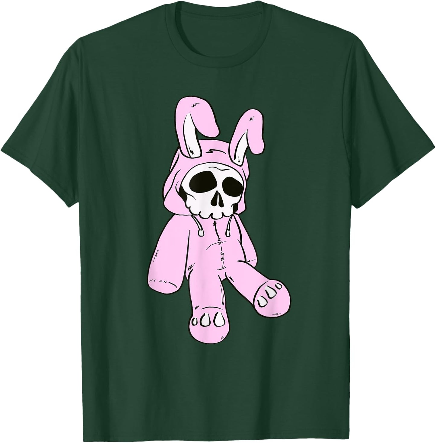 Skull Bunny Pink Dead Bunny Costume Skeleton Manga Rabbit T-Shirt - T-Shirt | Forest