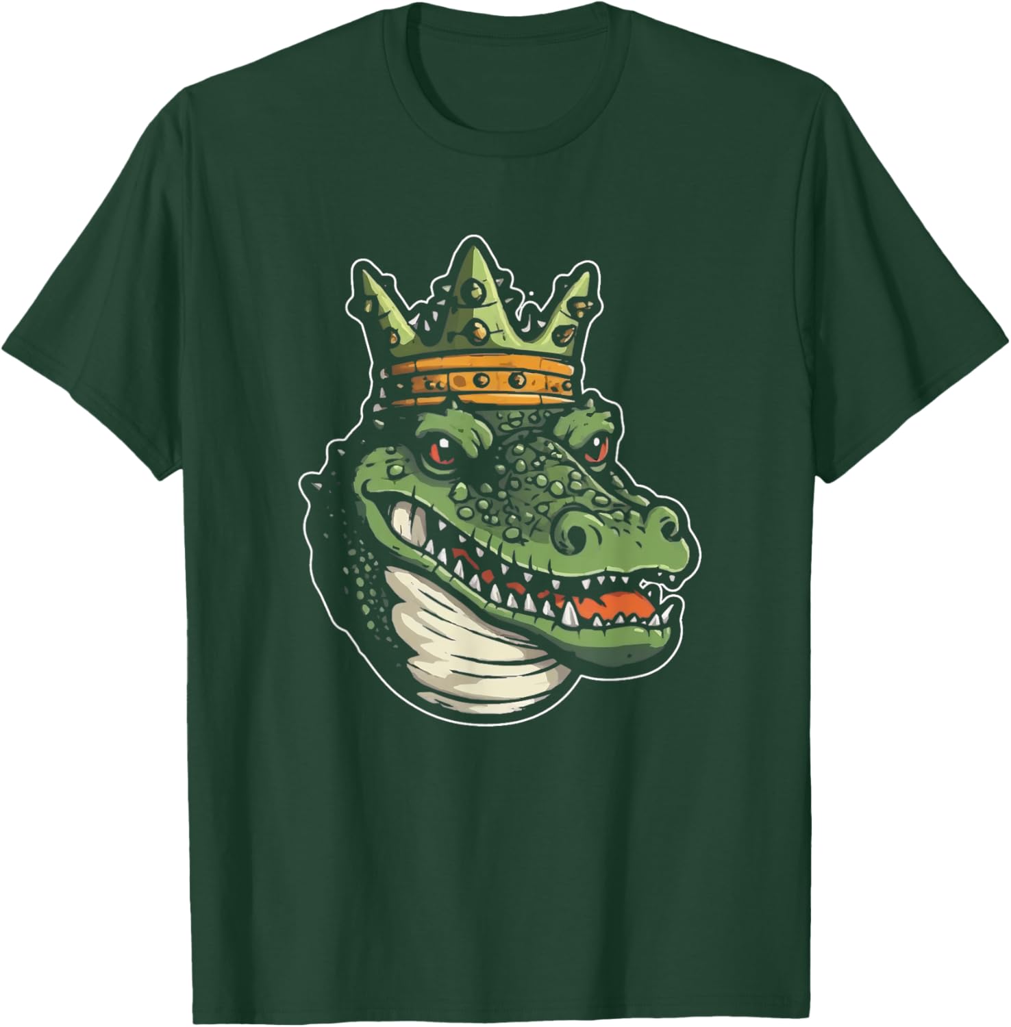Alligator Crown Cute Crocodile Wildlife Animal King T-Shirt - T-Shirt | Forest