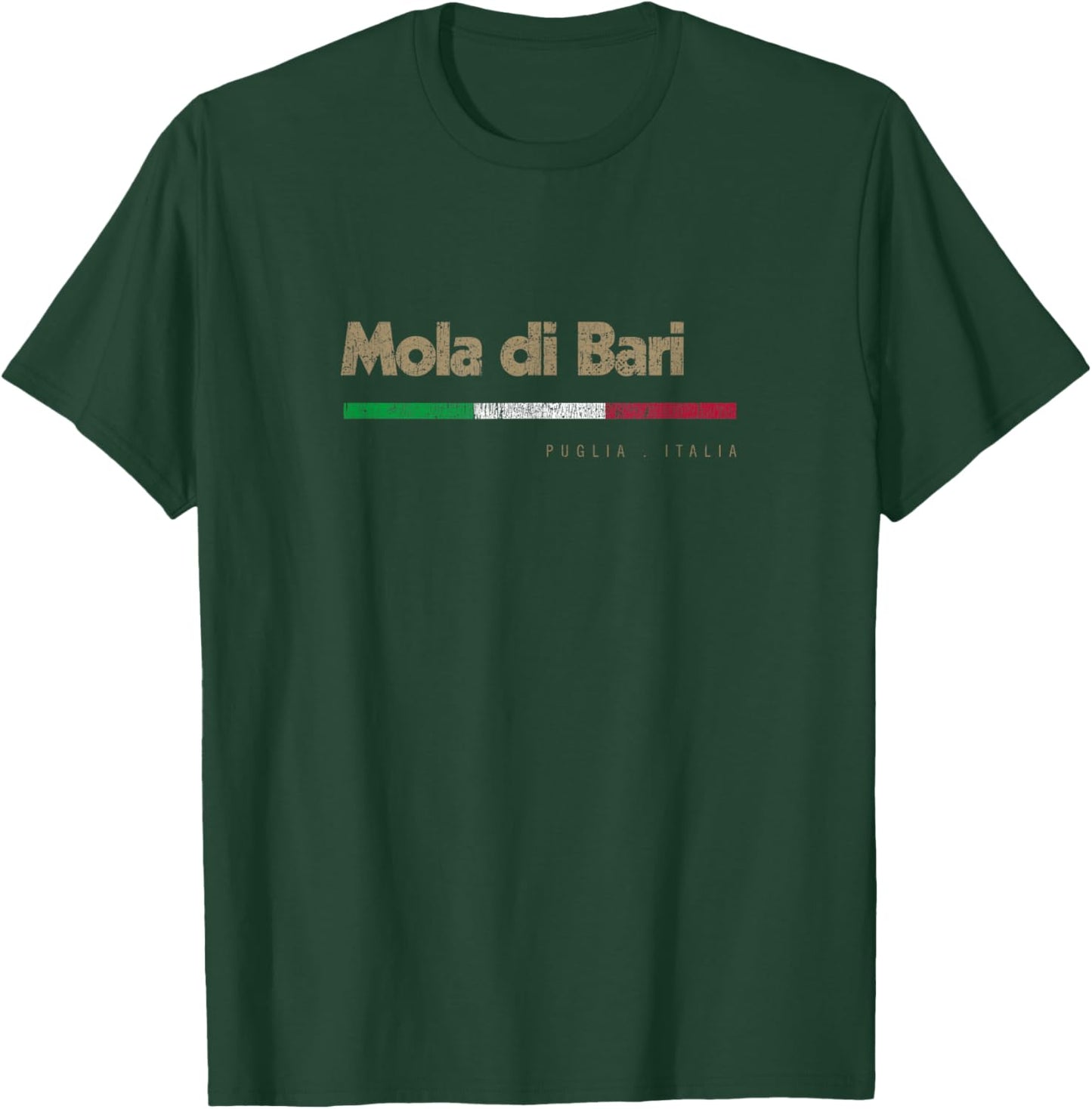 Mola di Bari Italian City Retro Italy Flag T-Shirt - T-Shirt | Forest