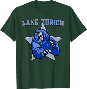 Lake Zurich Bears High School Team Spirit T-Shirt - T-Shirt | Forest