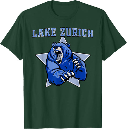 Lake Zurich Bears High School Team Spirit T-Shirt - T-Shirt | Forest