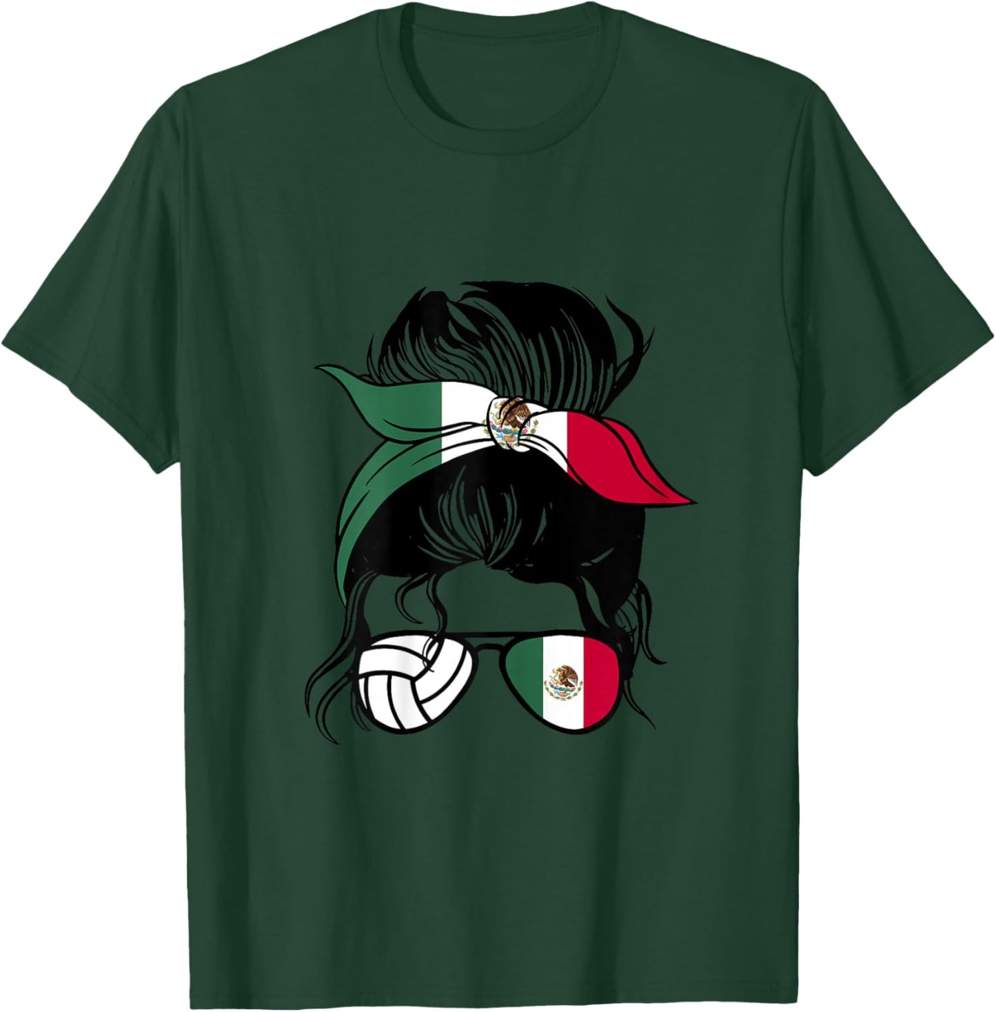 Mexico Volleyball Mom Mothers Day Mexican Volleyball Girl T-Shirt - T-Shirt | Forest