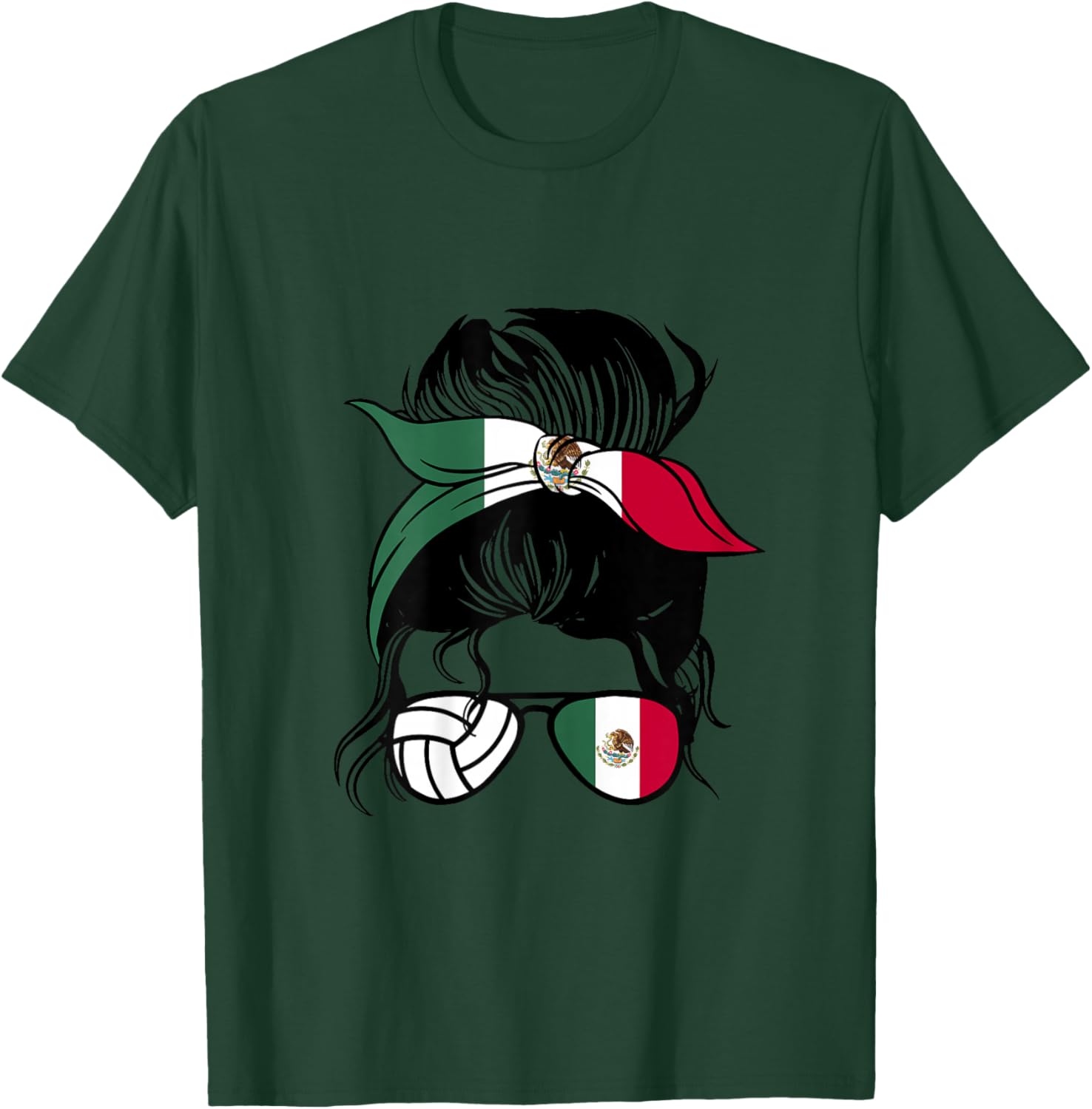 Mexico Volleyball Mom Mothers Day Mexican Volleyball Girl T-Shirt - T-Shirt | Forest