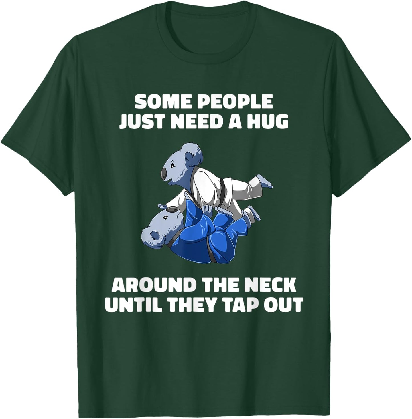Funny Jiu Jitsu Choke Hug - BJJ Grappling Koala T-Shirt - T-Shirt | Forest
