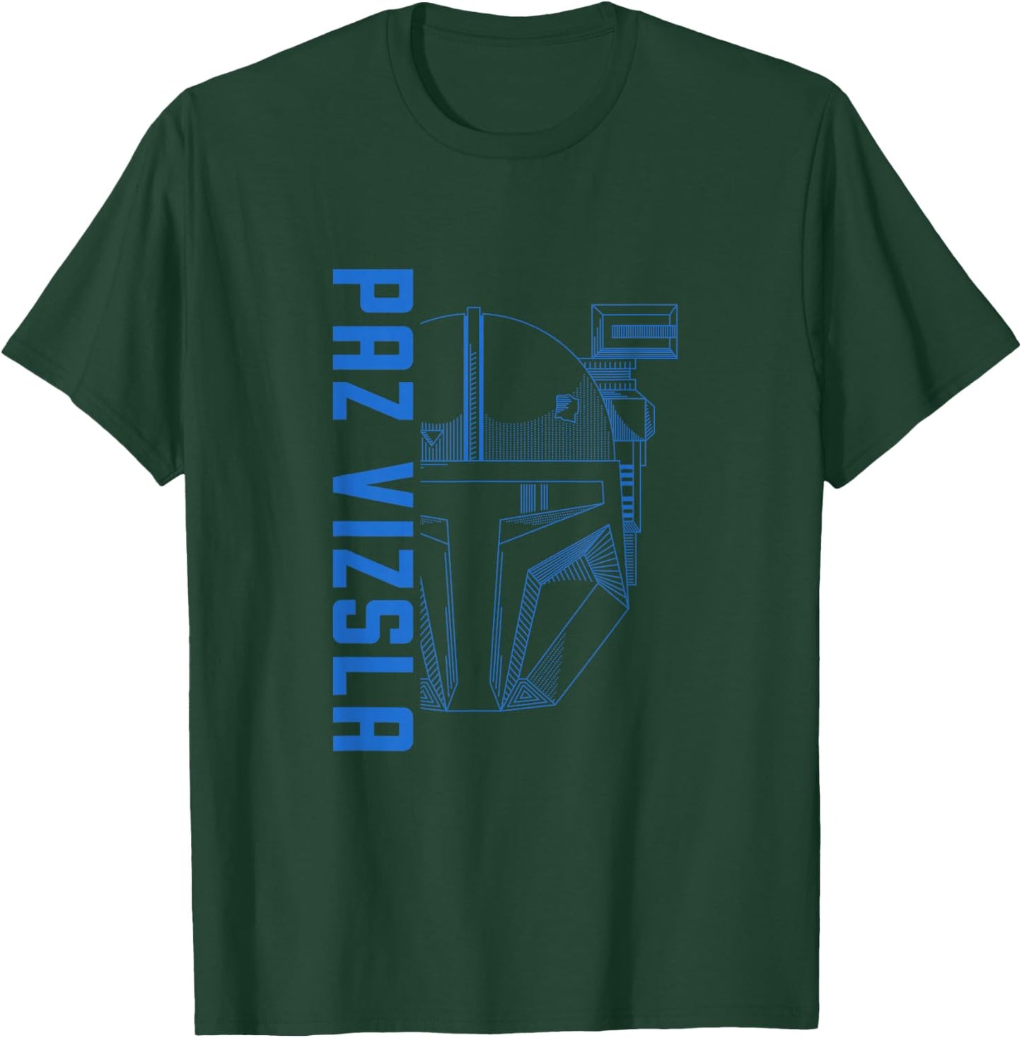 Star Wars: The Mandalorian Paz Vizsla Line Art Portrait T-Shirt - T-Shirt | Forest