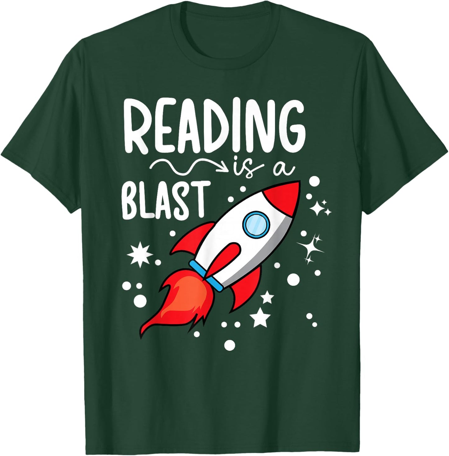 Reading Is A Blast Reading Specialist T-Shirt - T-Shirt | Forest