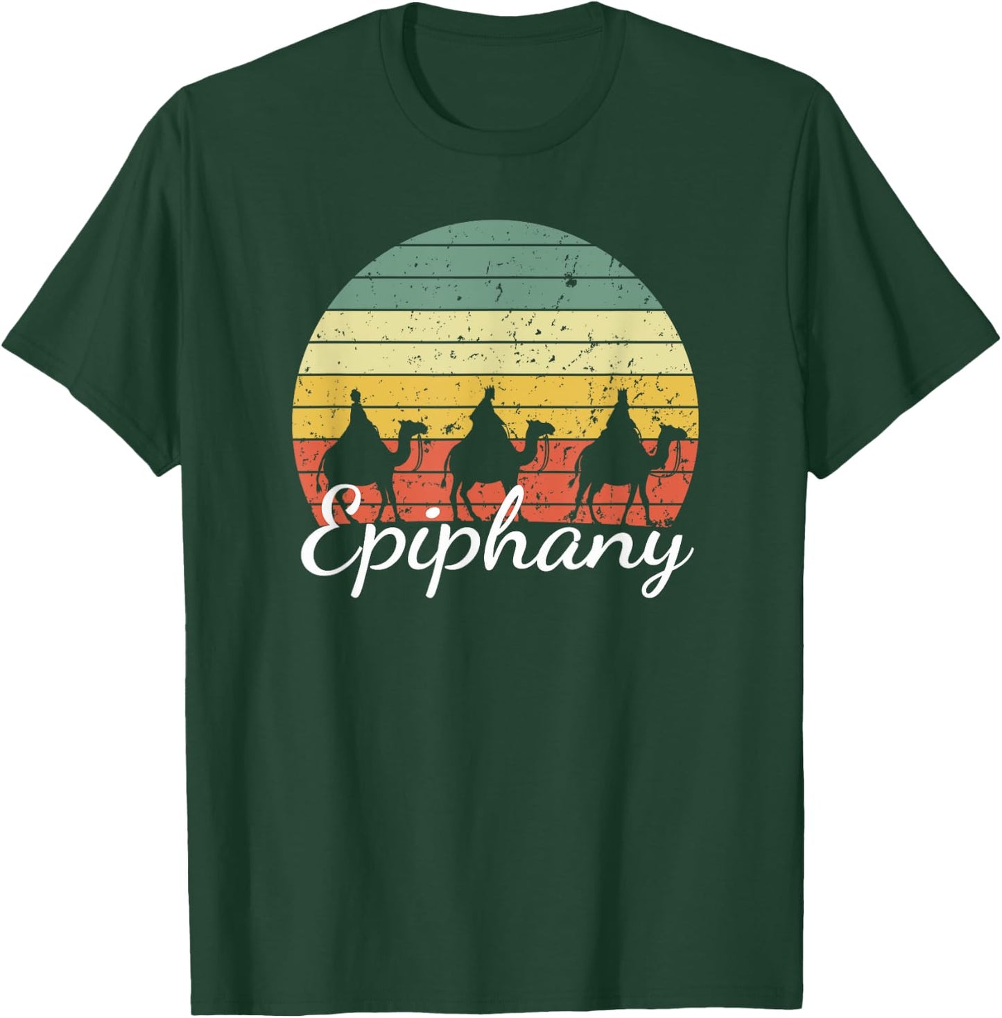Cute Epiphany Three Wise Men retro 3 Kings day Christian T-Shirt - T-Shirt | Forest