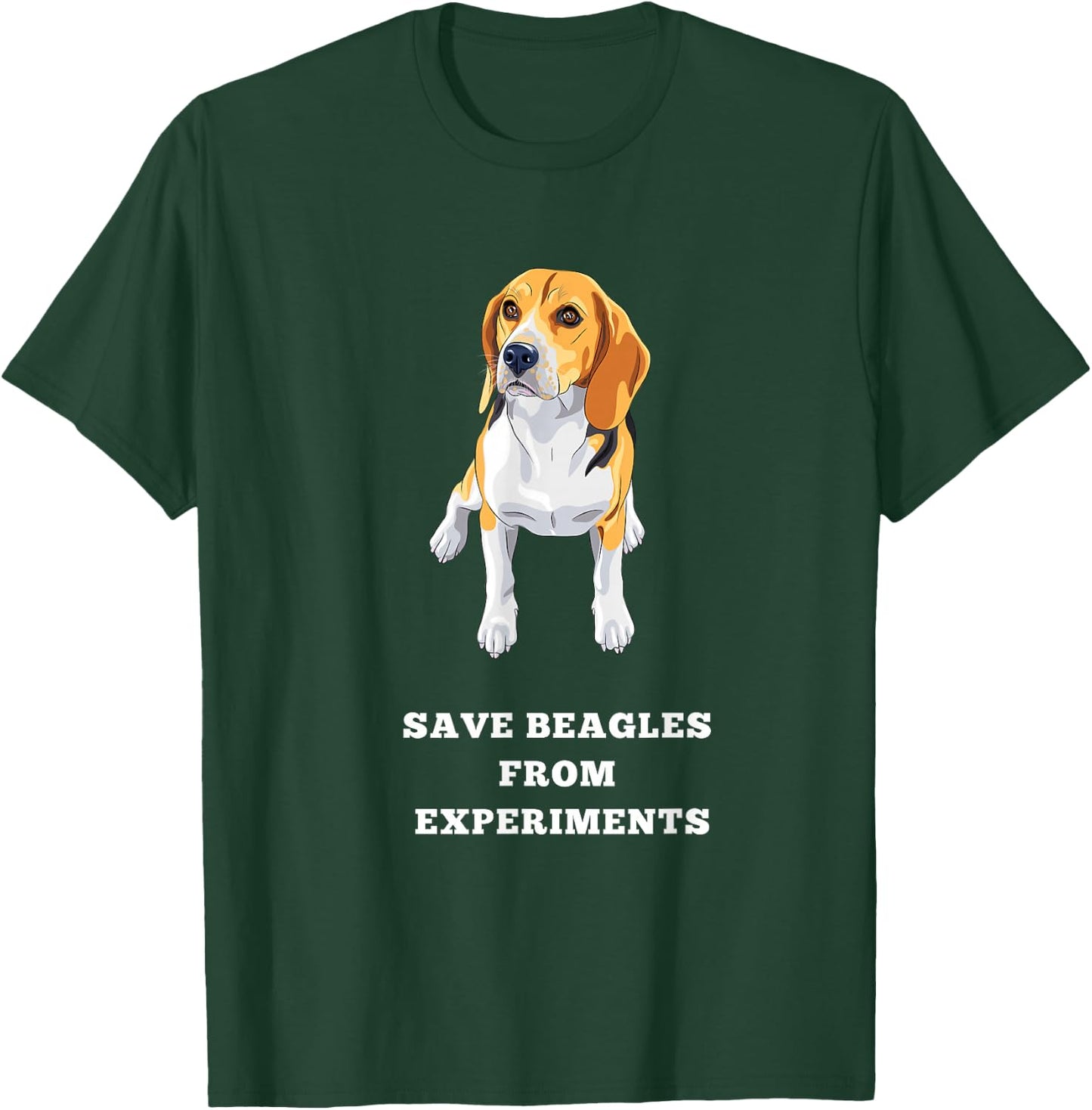 Save beagles from experiment / Beagle lover T-Shirt - T-Shirt | Forest