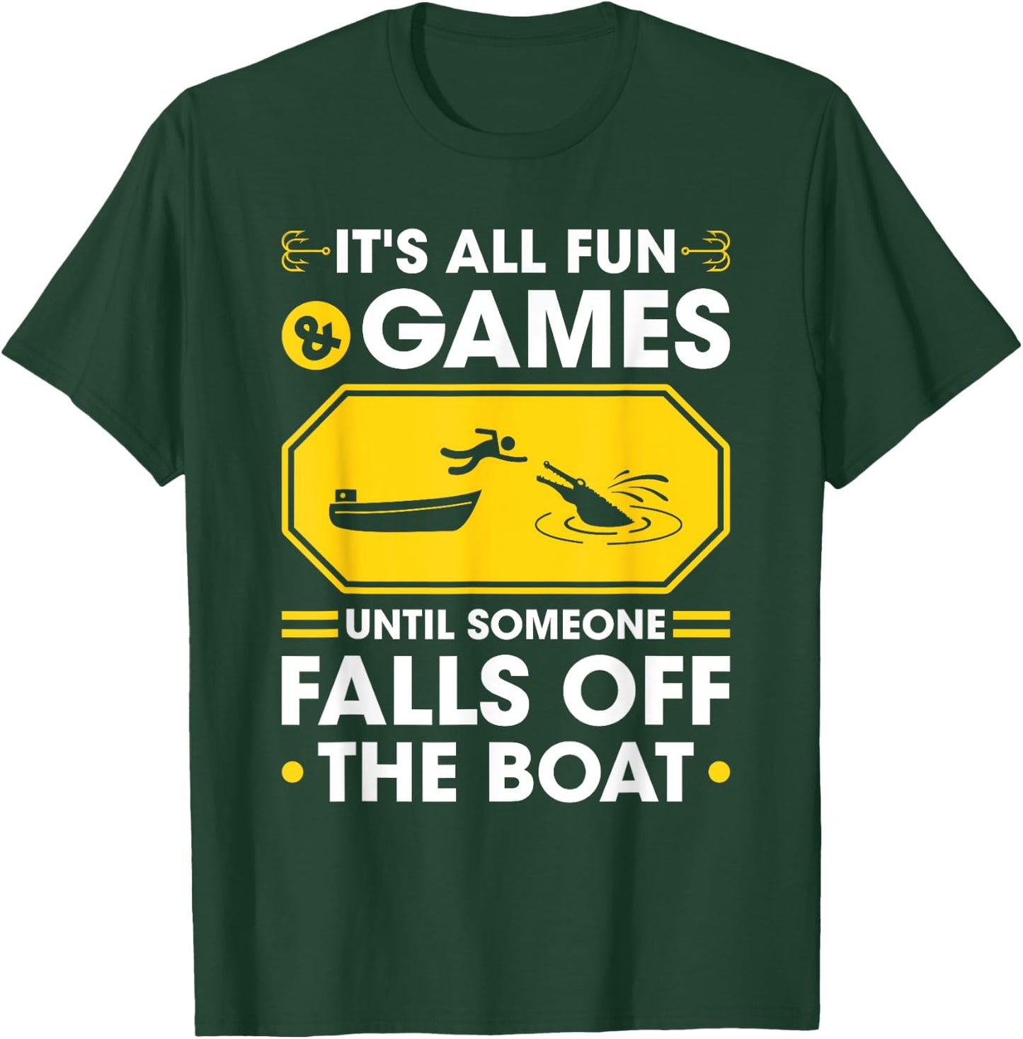 Gator Hunting All Fun and Games, Funny Alligator Hunter T-Shirt - T-Shirt | Forest