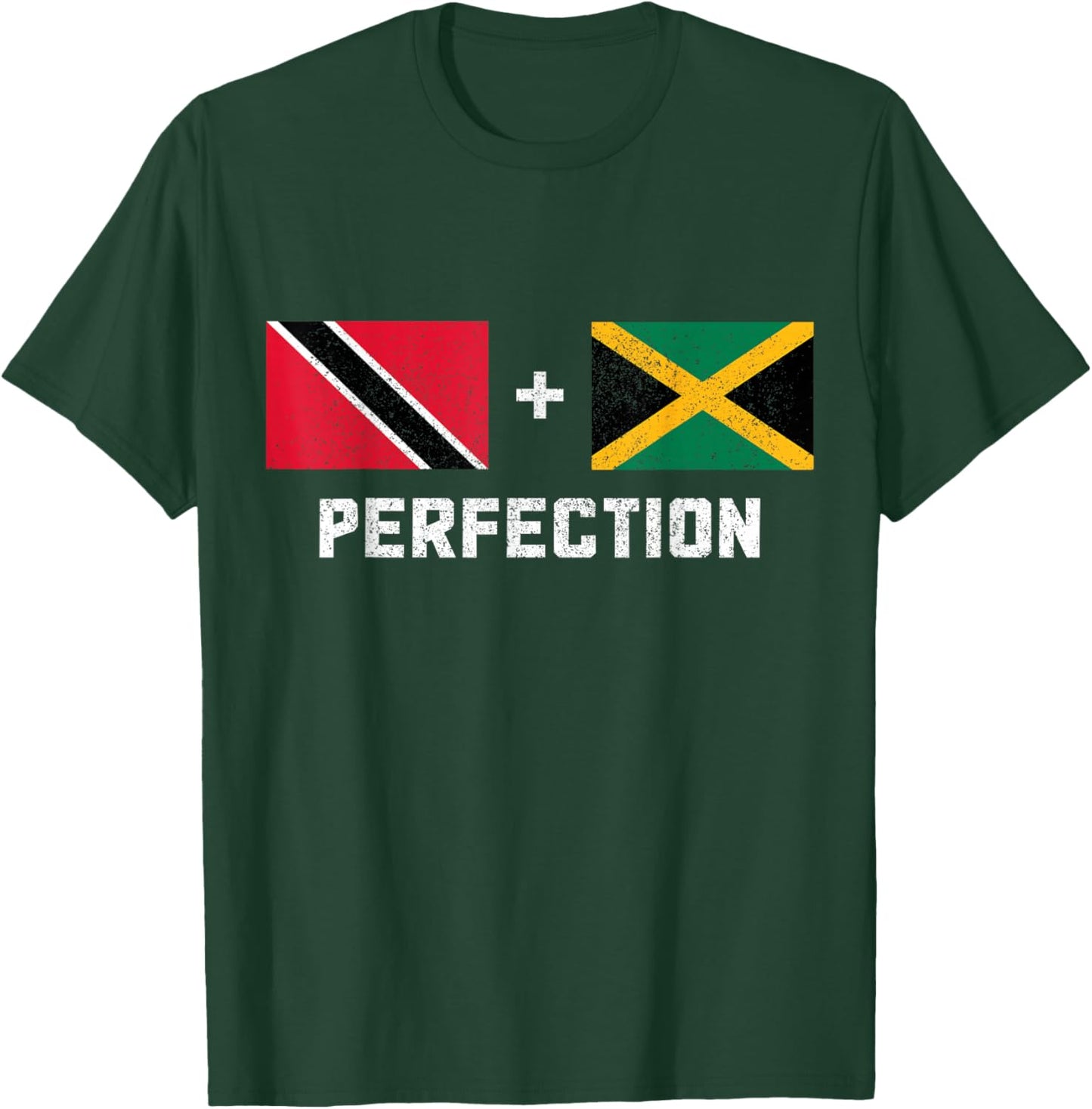 Trinidad & Tobago Jamaica Pride Jamaican Trinidadian Flag T-Shirt - T-Shirt | Forest
